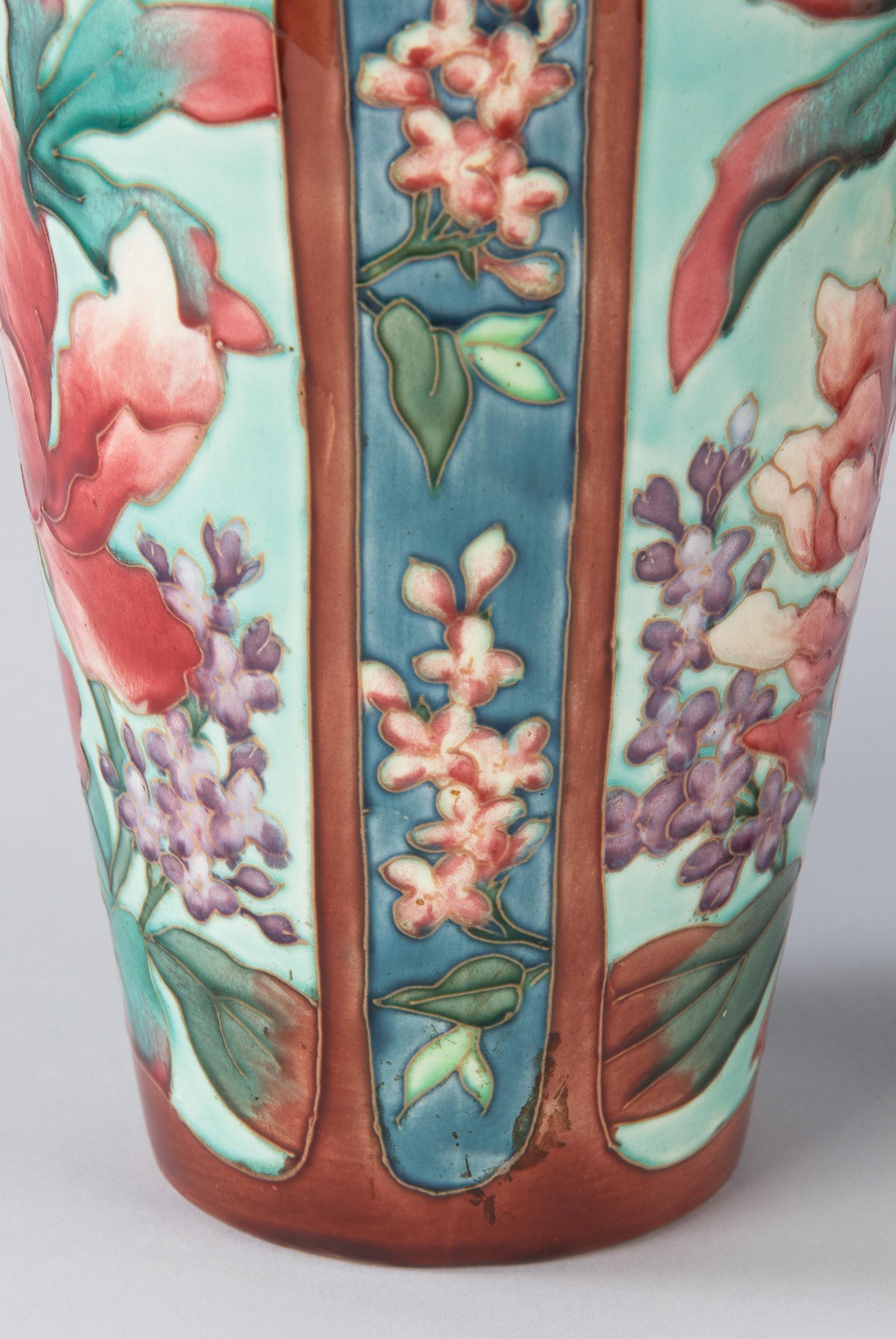 Pair of Longchamp Majolica Ceramic Vases, 1900s 7