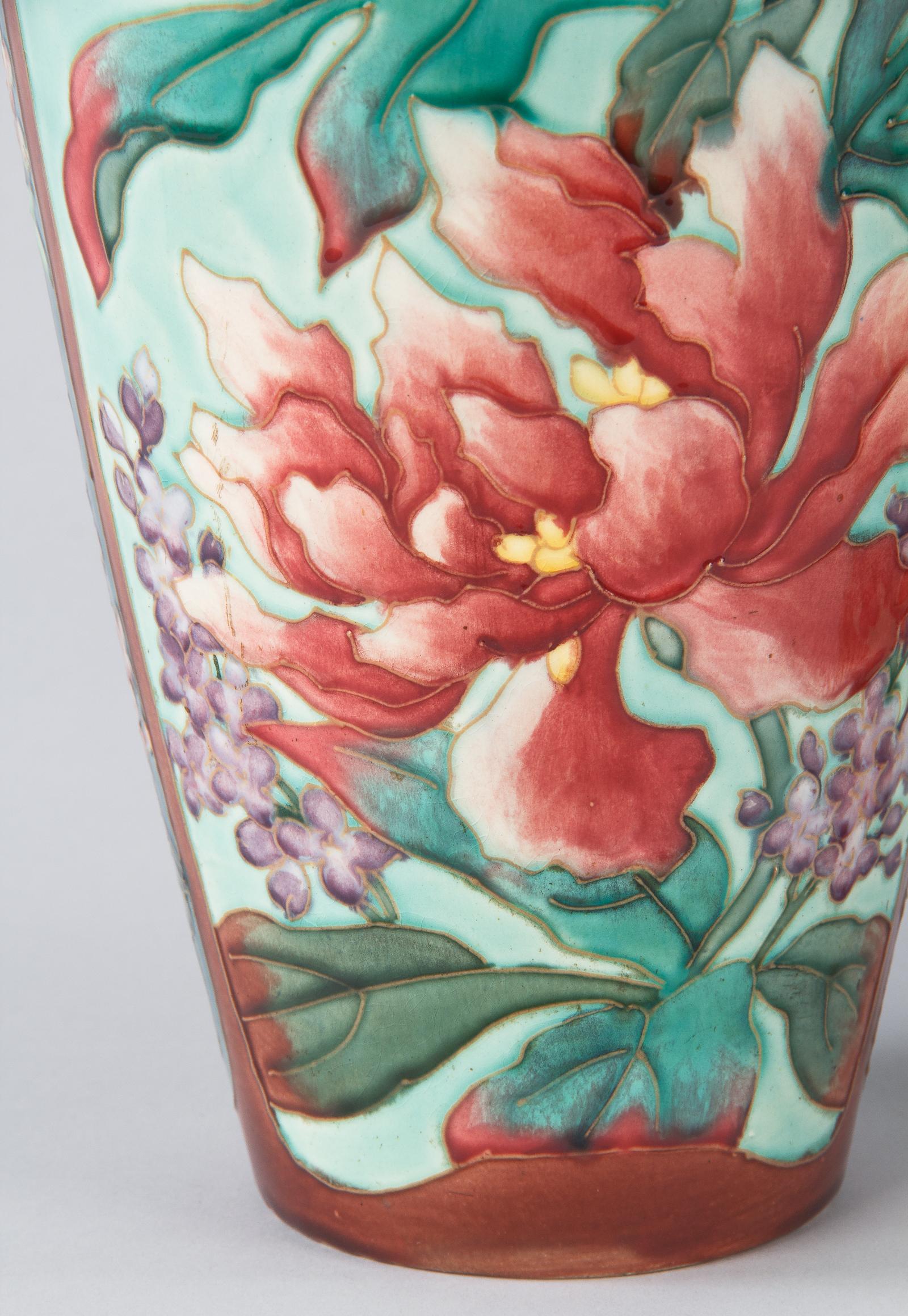 19th Century Pair of Longchamp Majolica Ceramic Vases, 1900s