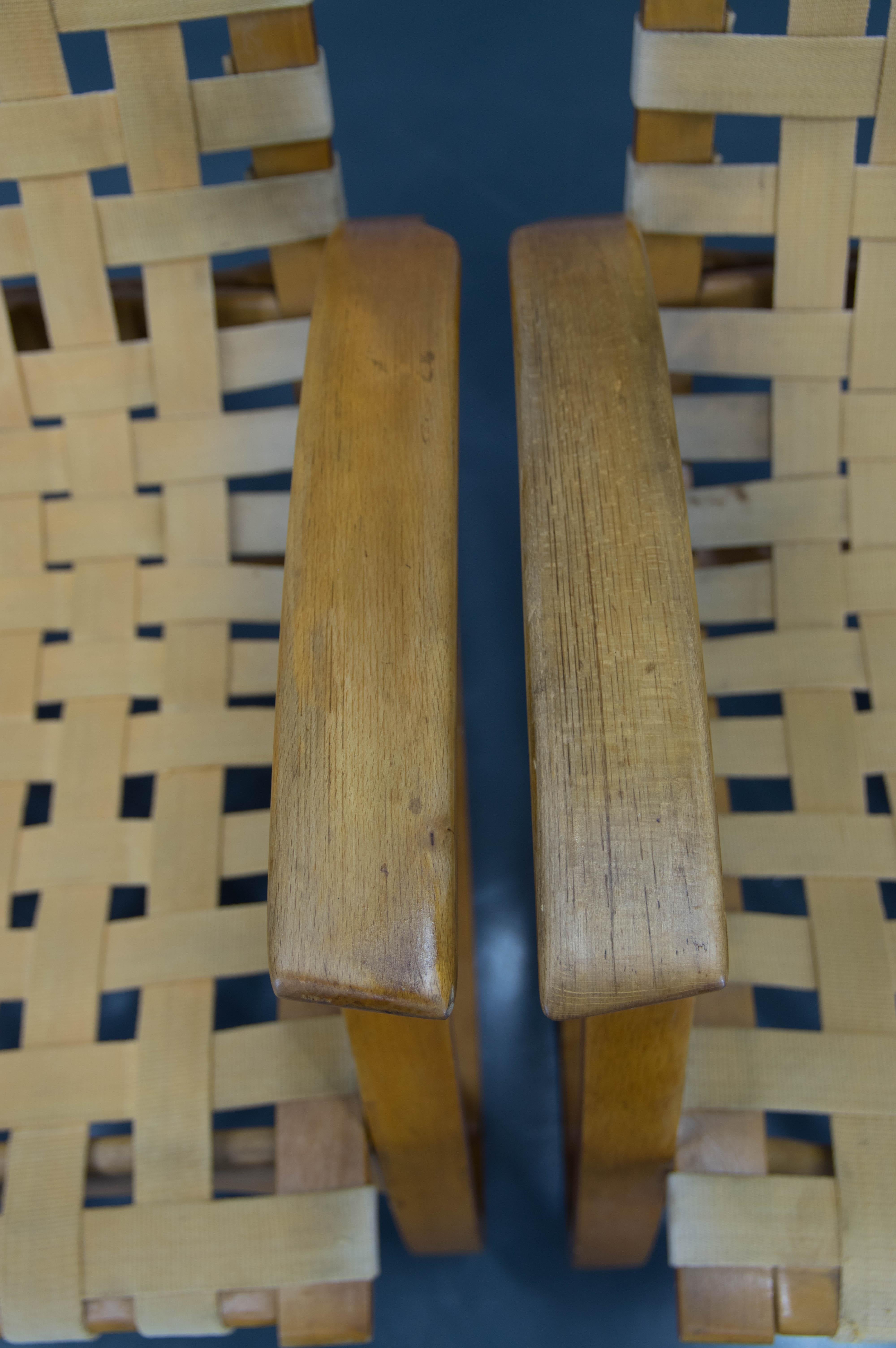 Pair of Longue Art Deco Armchairs by Jan Vanek, 1930s 4