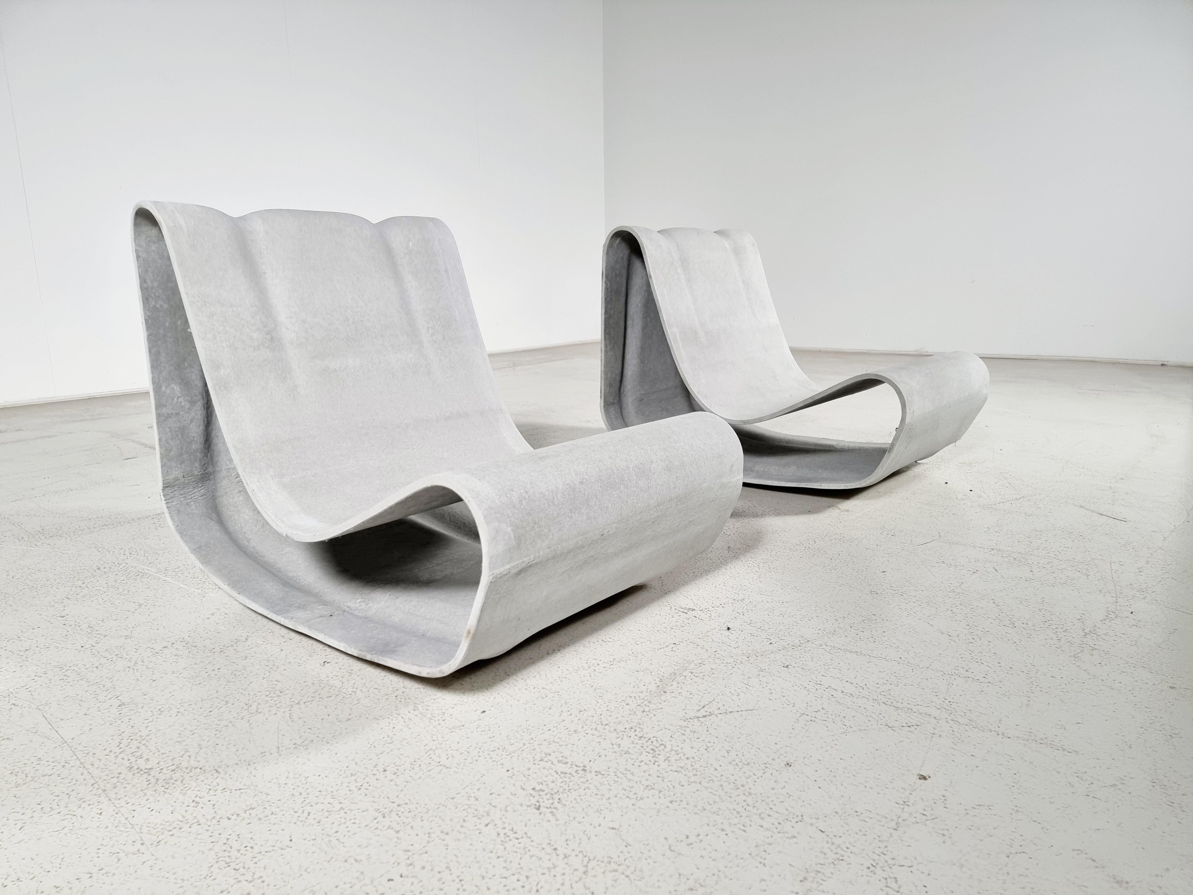 European Pair of Loop Chairs by Willy Guhl for Eternit, 1990s