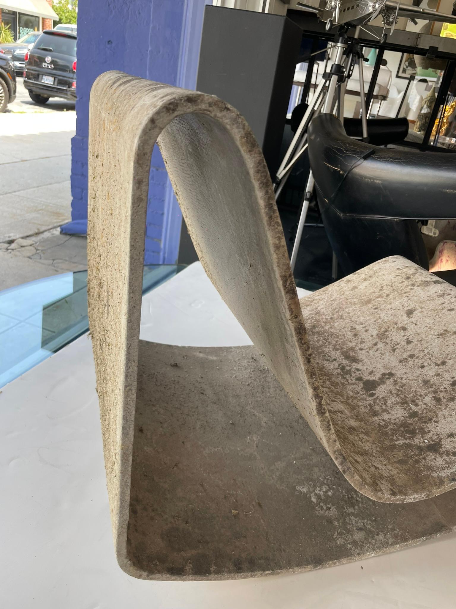 Paar Schleifenstühle von Willy Guhl (Beton)