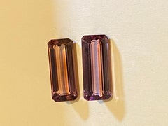 Paar lose, zusammenpassende rosa natürliche Turmalinen im Baguetteschliff, 5,00ct ( insgesamt)