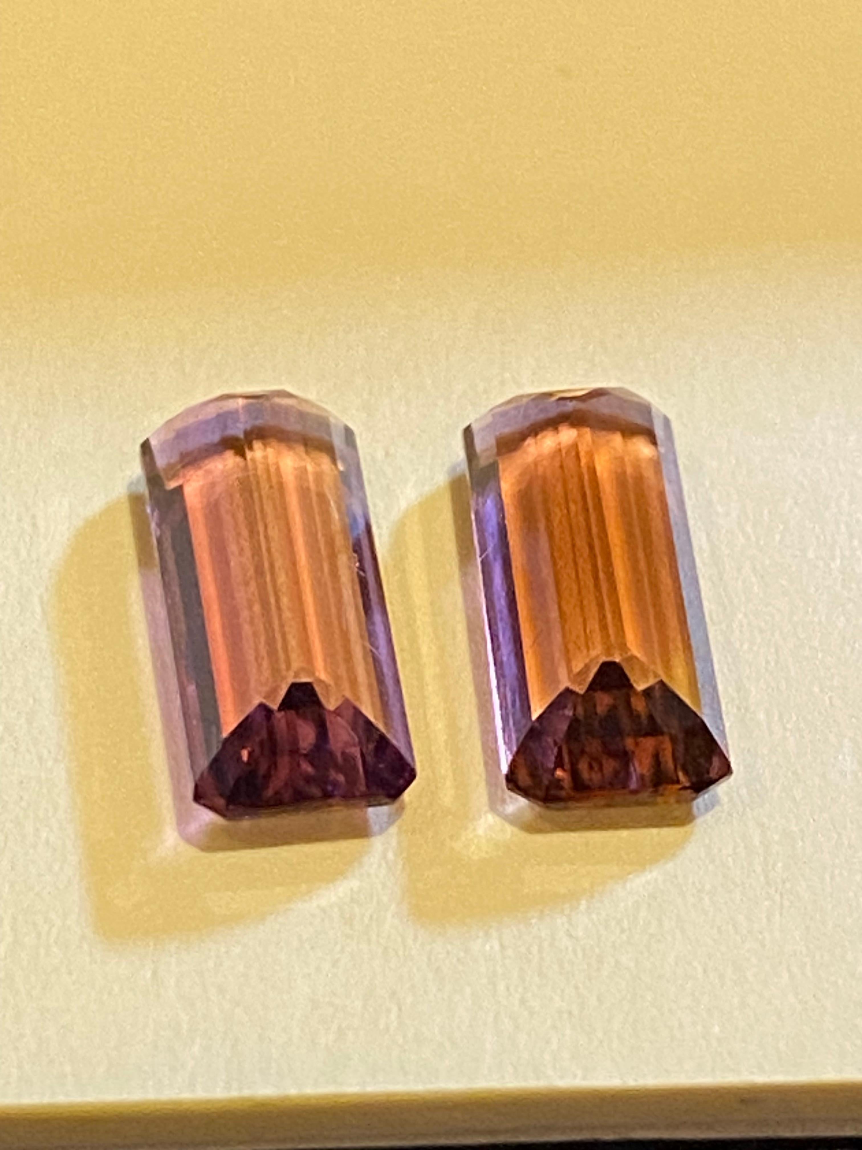 Coppia di tormaline rosa naturali sfuse e abbinate, taglio baguette, 5,00ct (in totale) in vendita 1