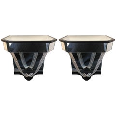 Pair of Lorin Jackson, Grosfeld House Wall Nightstands / End Tables