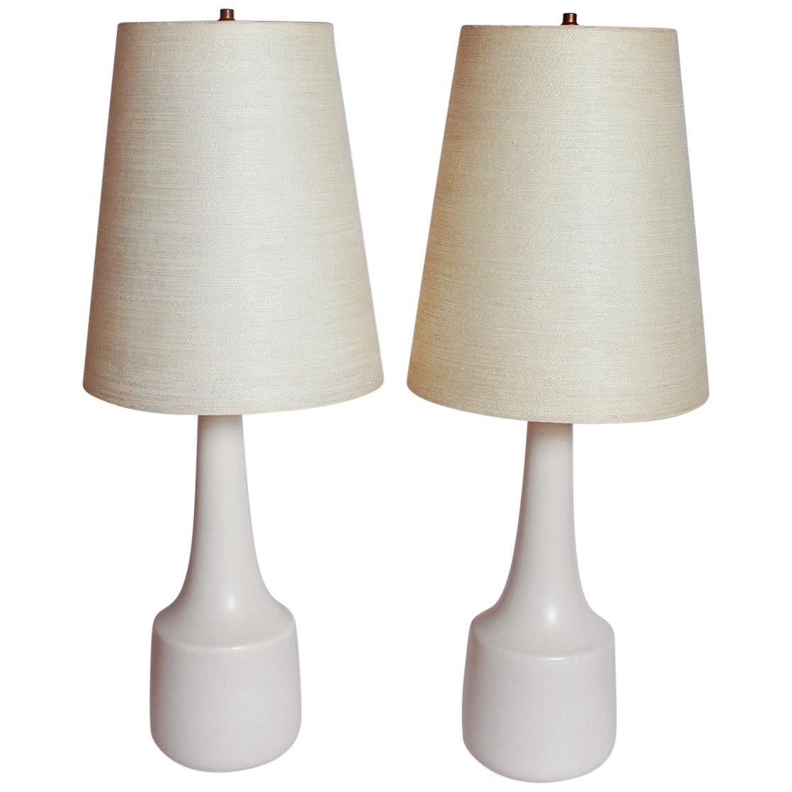 Pair of Lotte and Gunnar Bostlund Lamps with Original Shades, circa 1970