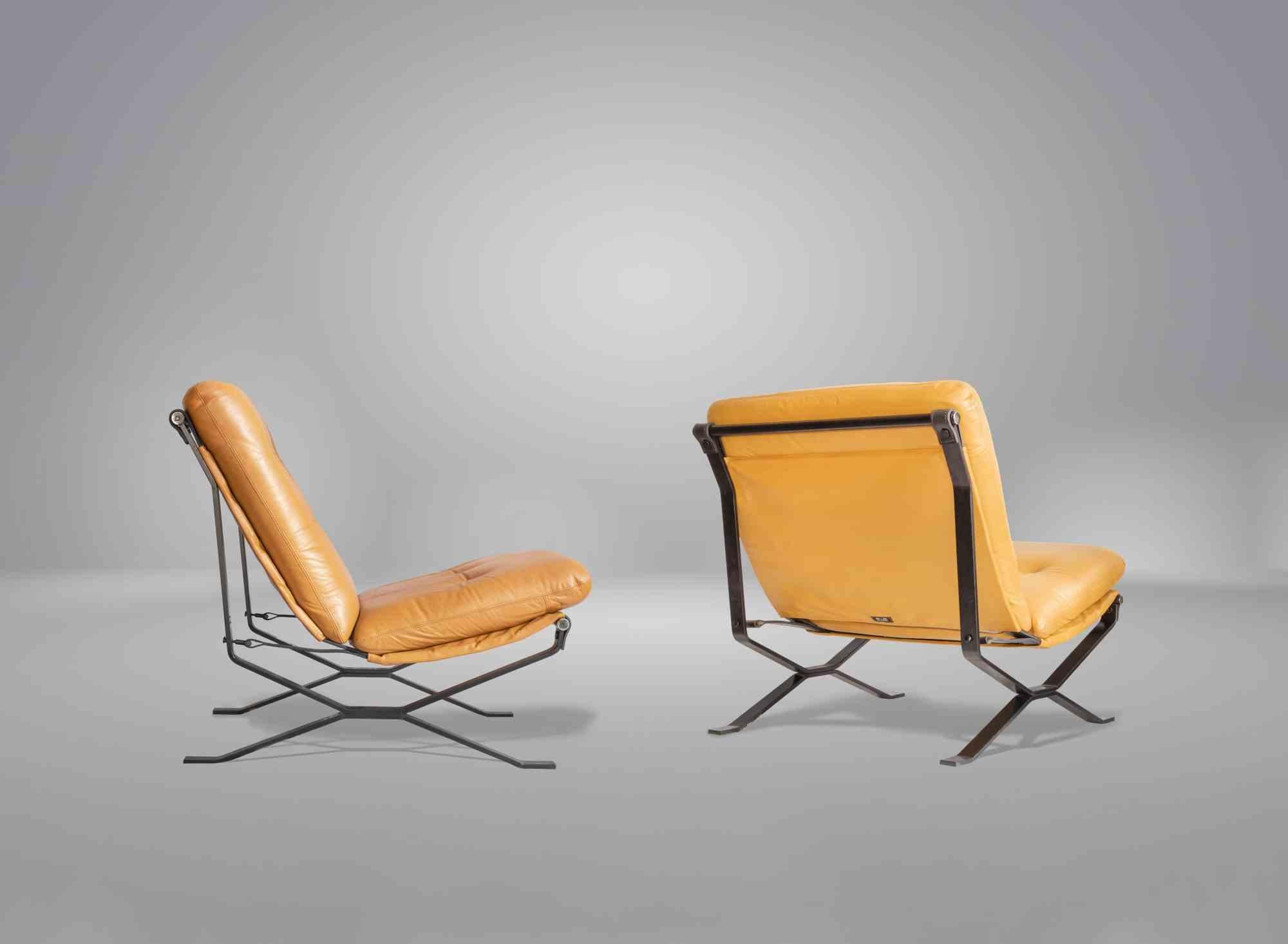 Paire de fauteuils Lotus par Ico et Luisa Parisi, Milieu du 20ème siècle en vente 1