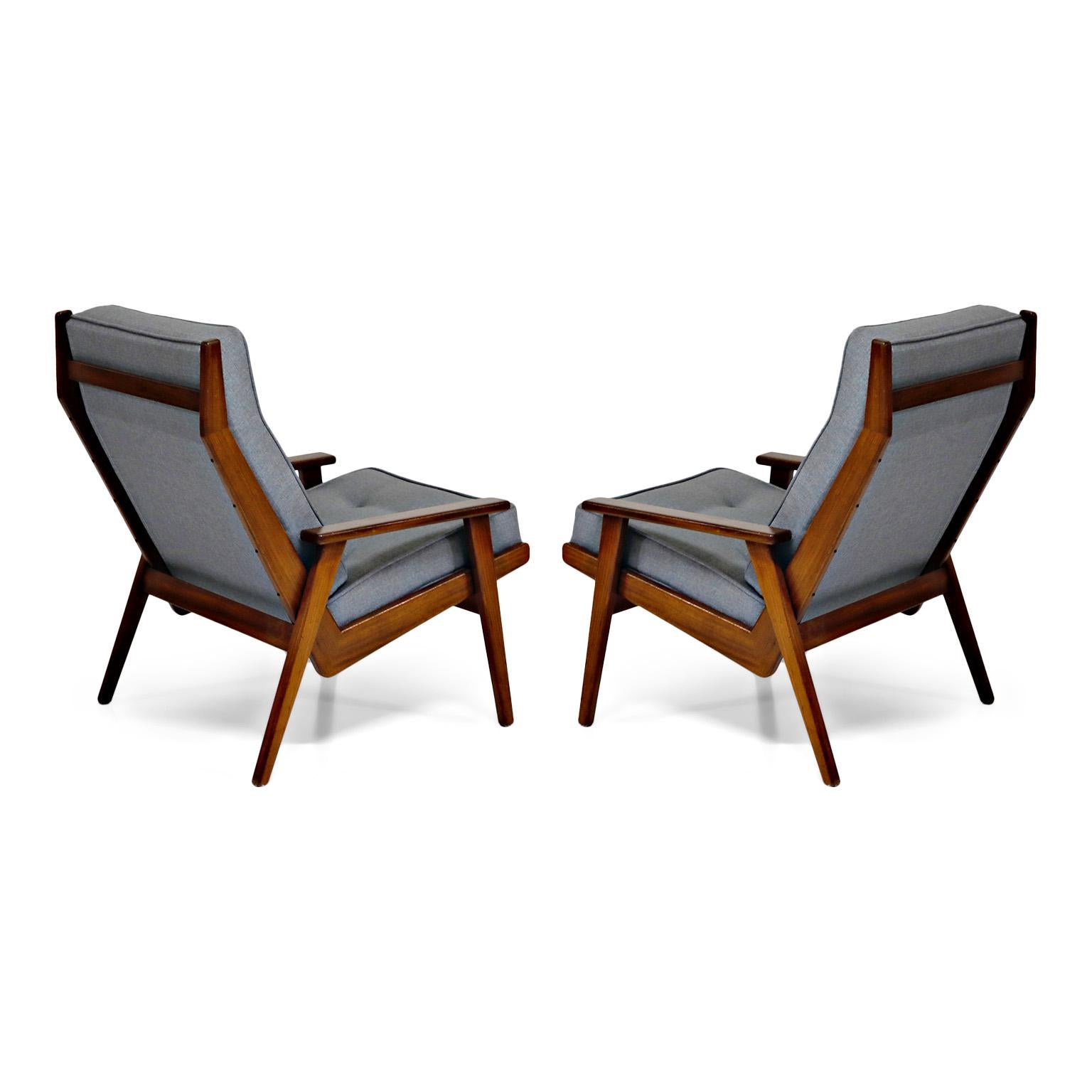 Mid-20th Century Pair of Lotus Chairs by Robert Parry for Gelderland, Denmark 1950s, Restored