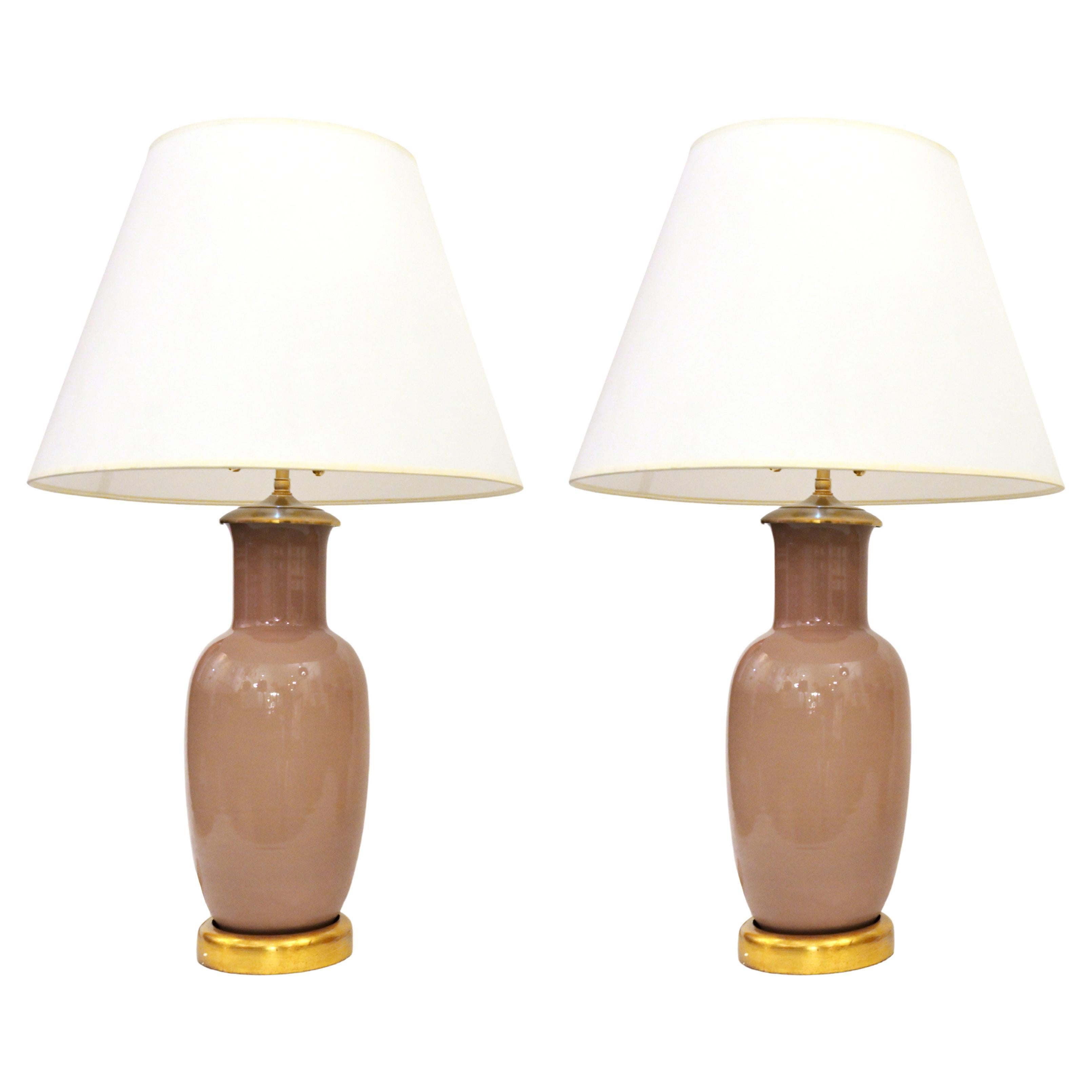 Pair of Lotus Murano Glass Table Lamps by David Duncan Studio