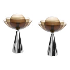 Pair of Lotus Table Lamps by Mason Editions