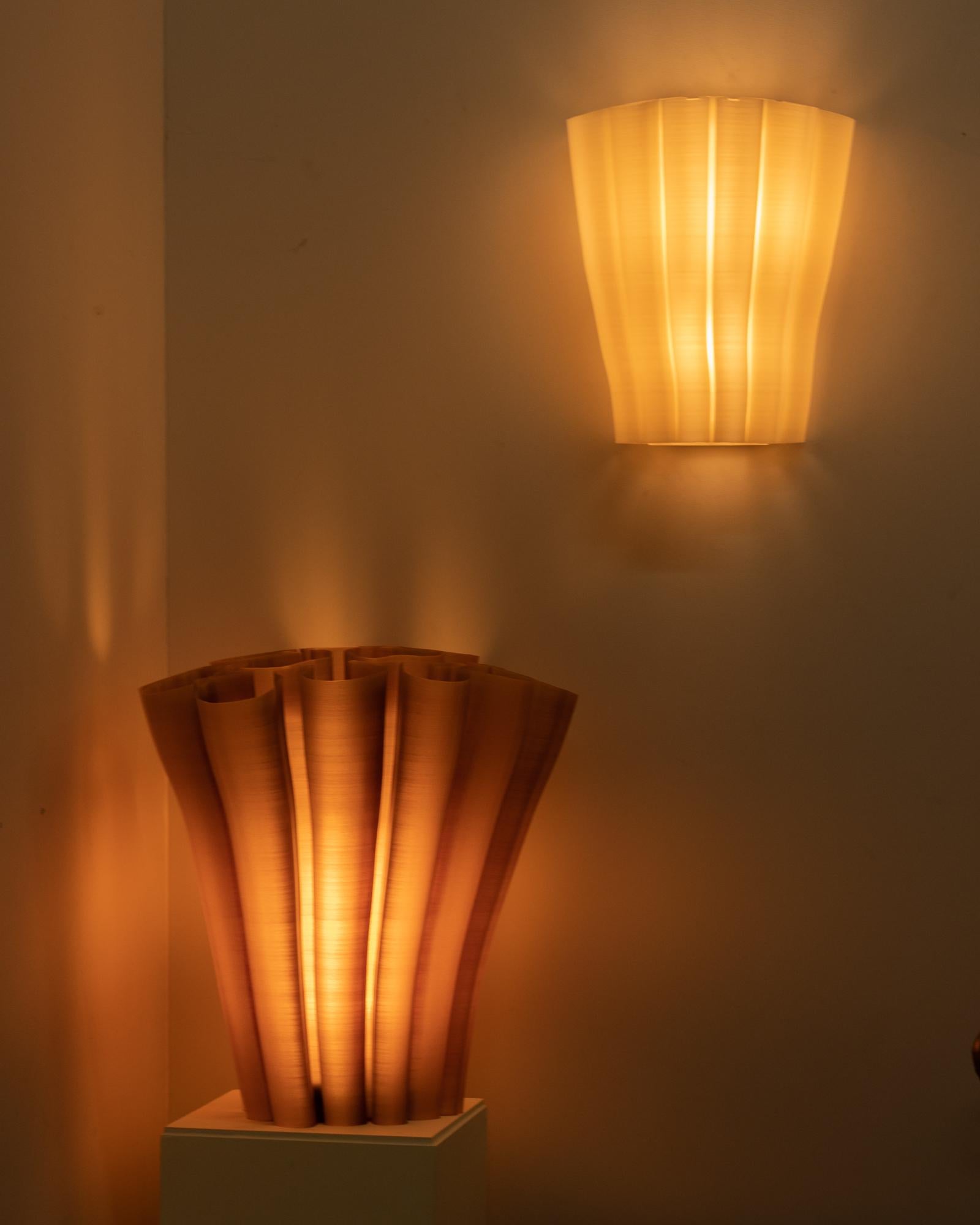 Contemporary Pair of Lotus wall lamps 
