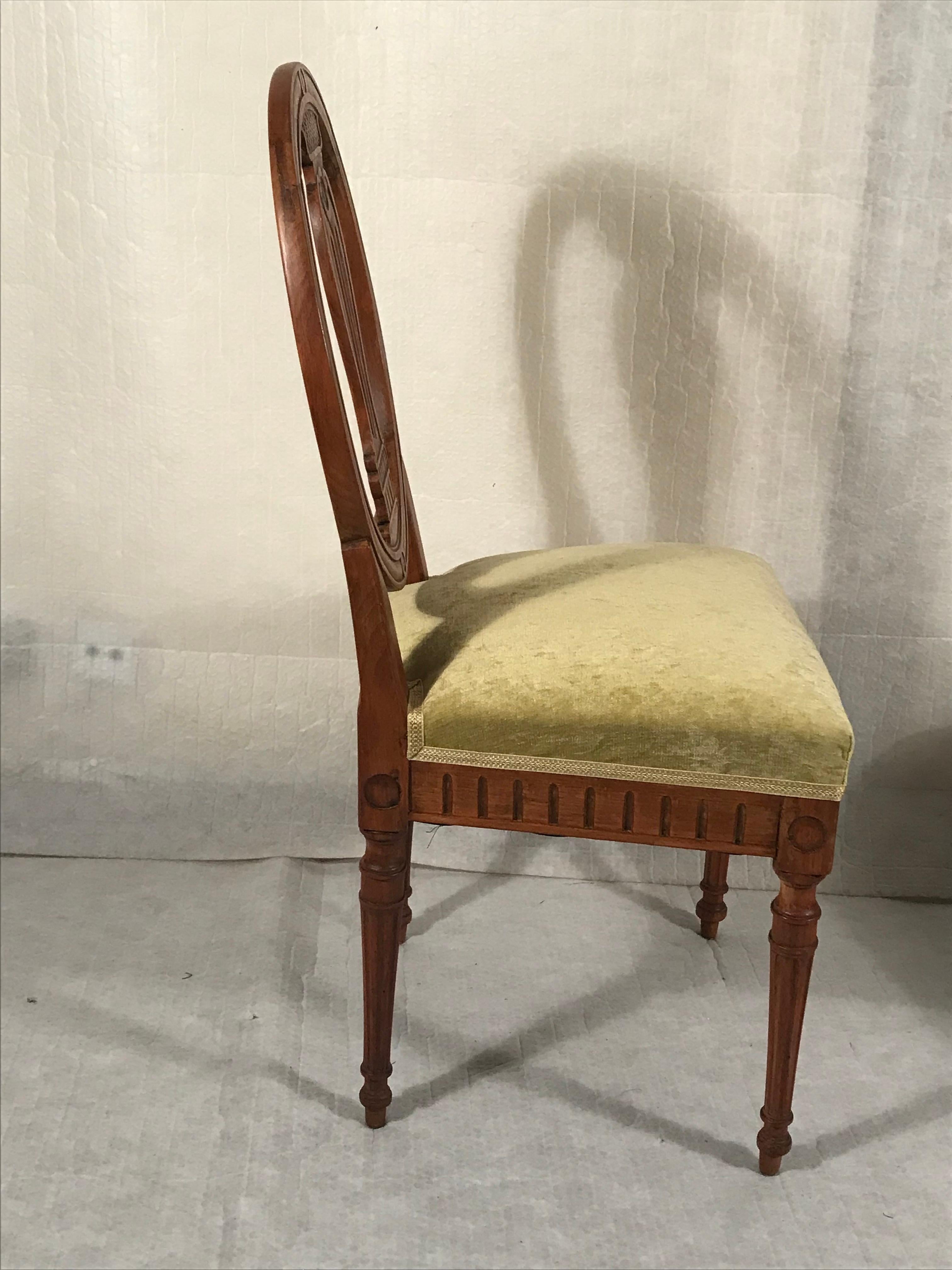 Late 18th Century Pair of Louis XVI Chairs, Germany 1780 For Sale