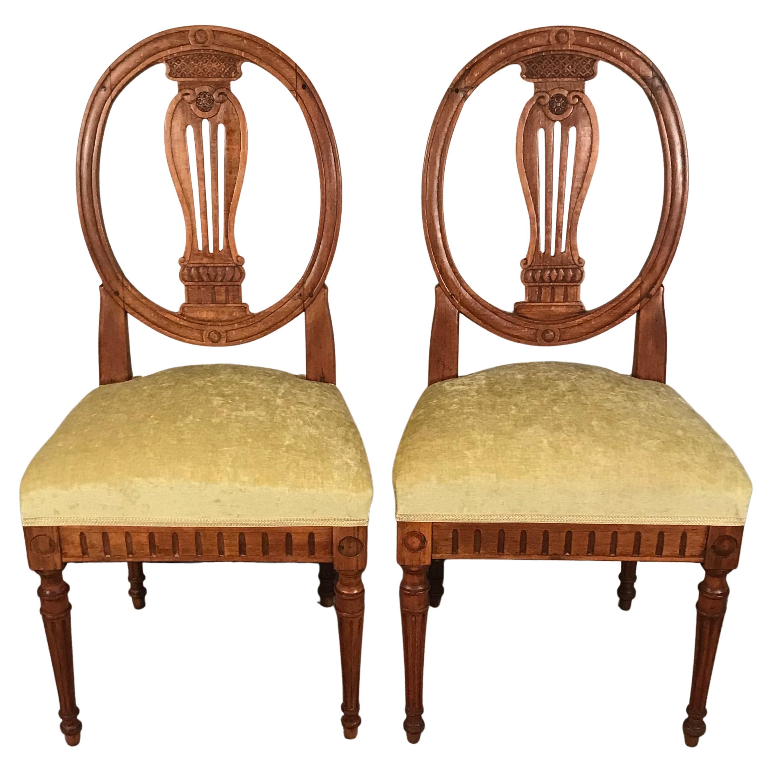 Paire de chaises Louis XVI, Allemagne 1780