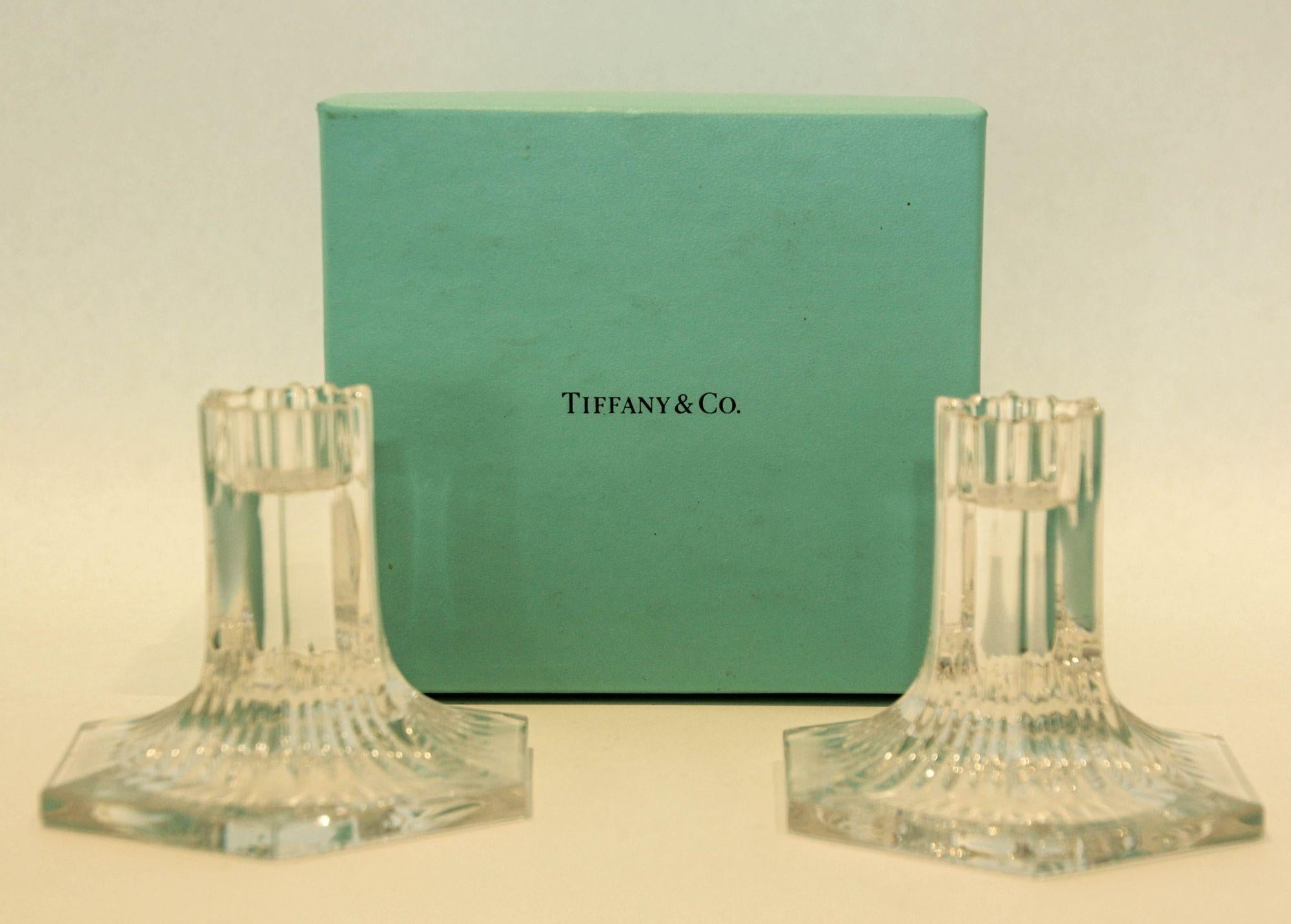 Paire de Louis Comfort Tiffany & Co. Chandeliers cristal clair en vente 5