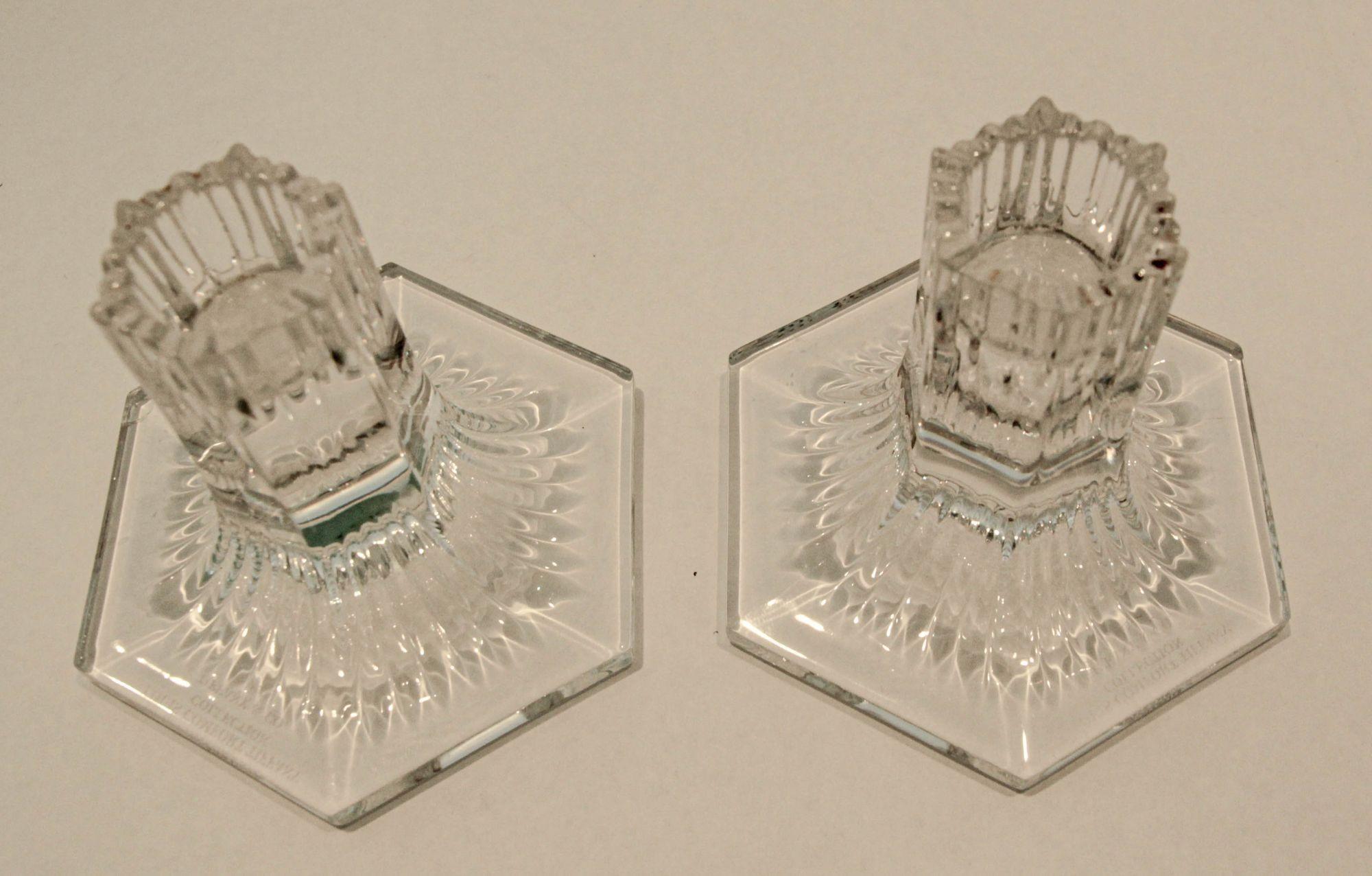 Américain Paire de Louis Comfort Tiffany & Co. Chandeliers cristal clair en vente