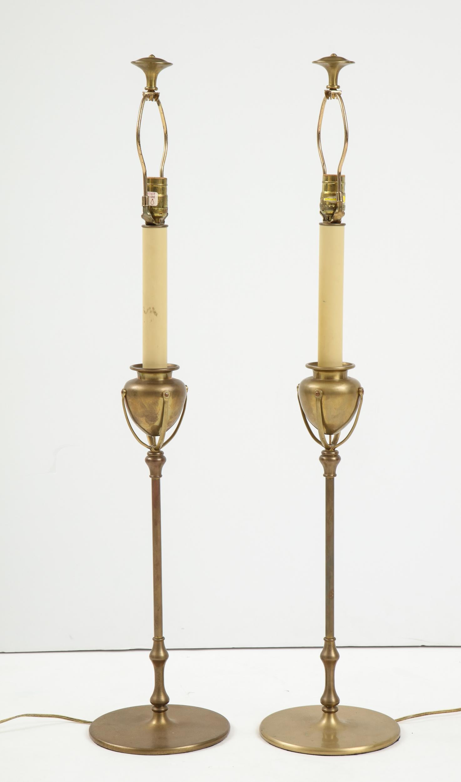 Pair of Louis Comfort Tiffany Inspired Lamps 2