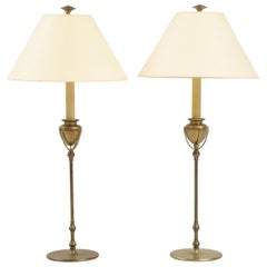 Pair of Louis Comfort Tiffany Inspired Lamps