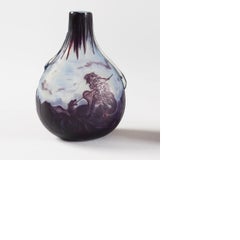 Pair of Louis Damon Vases, Titled "Triton" & "Saint George Slaying the Dragon"