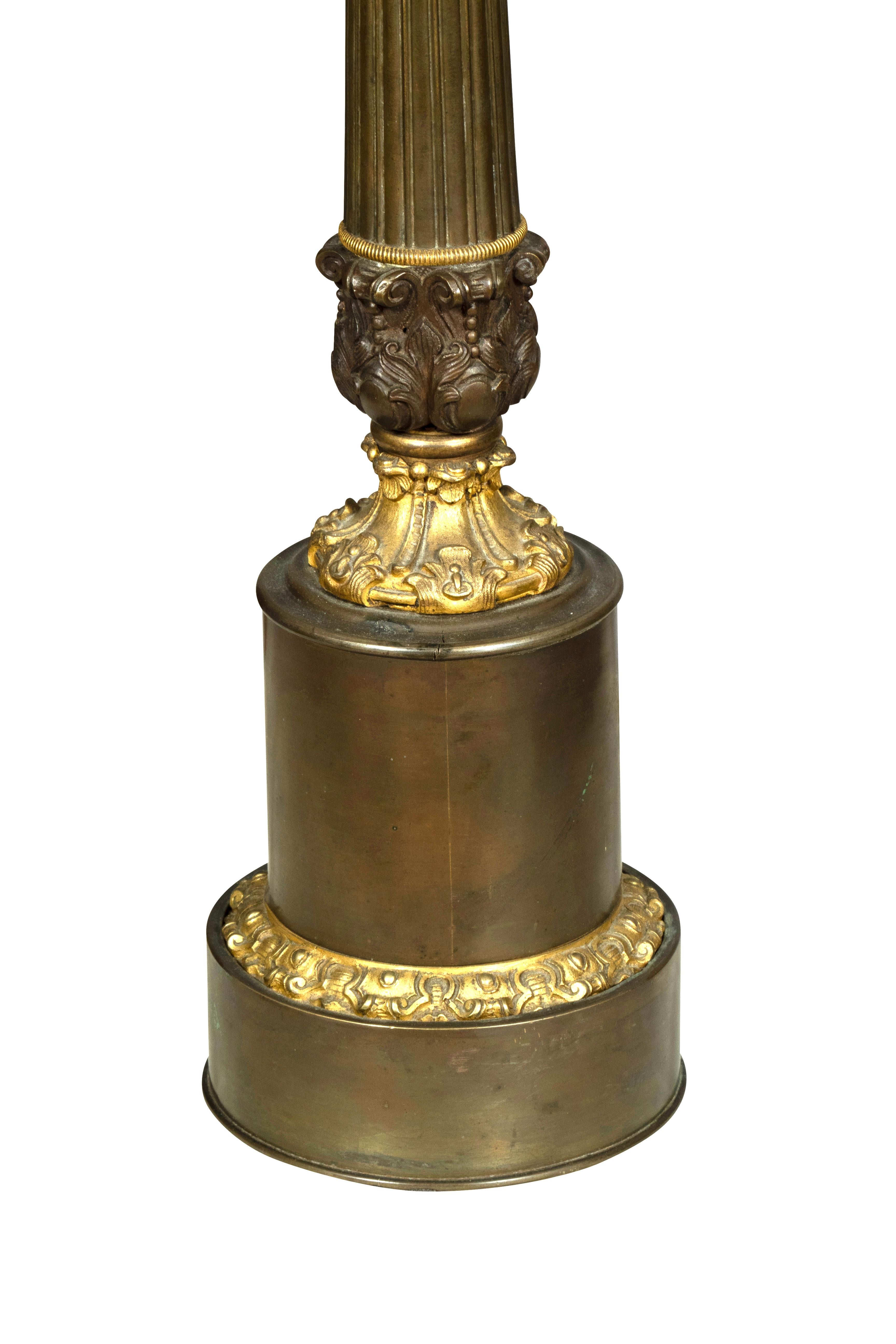 Paire de lampes de table Louis Philippe en bronze en vente 3