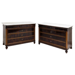 Antique Pair of Louis Philippe Chests of Drawers, Mid-19th Century