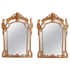 Pair of Louis Philippe Finely Gilt Carved Mirrors