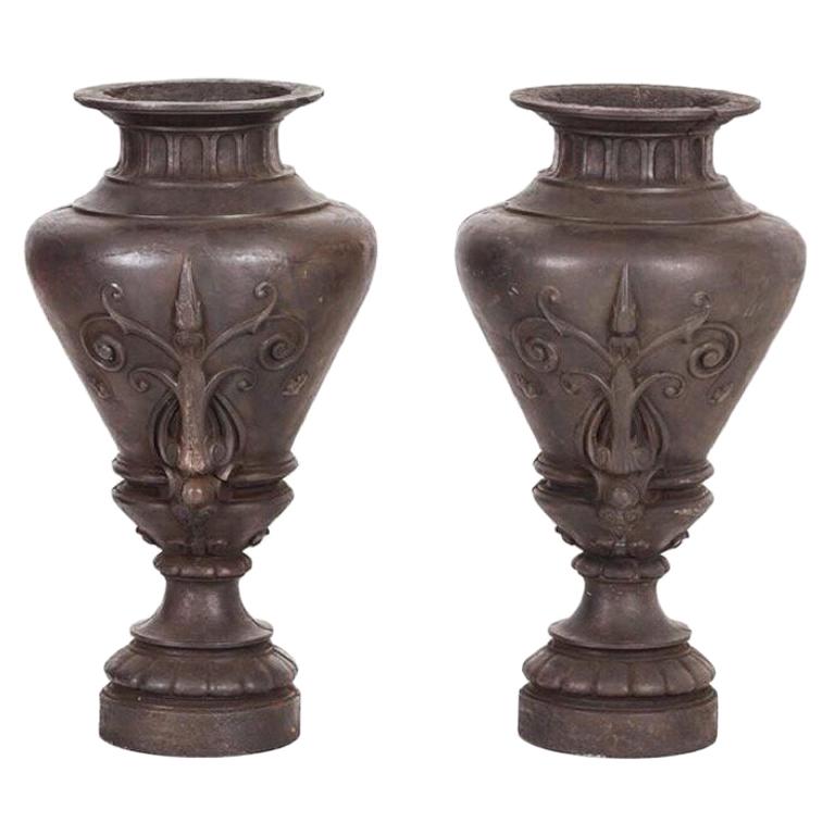 Pair of Louis Philippe Garden Vases, circa 1860