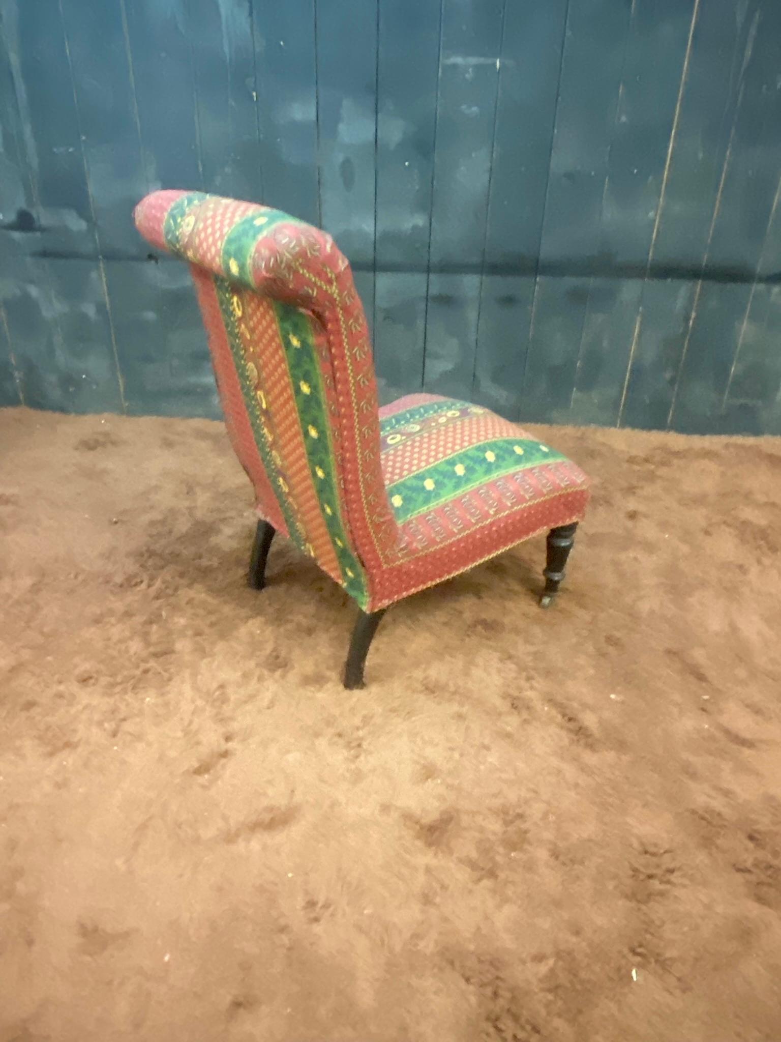 Pair of Louis Philippe Low Chairs to Cover For Sale 5