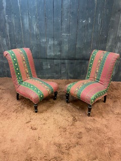 Pair of Louis Philippe Low Chairs to Cover