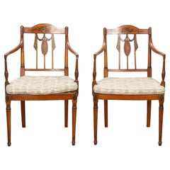 Pair of Louis Philippe Mahogany Armchairs