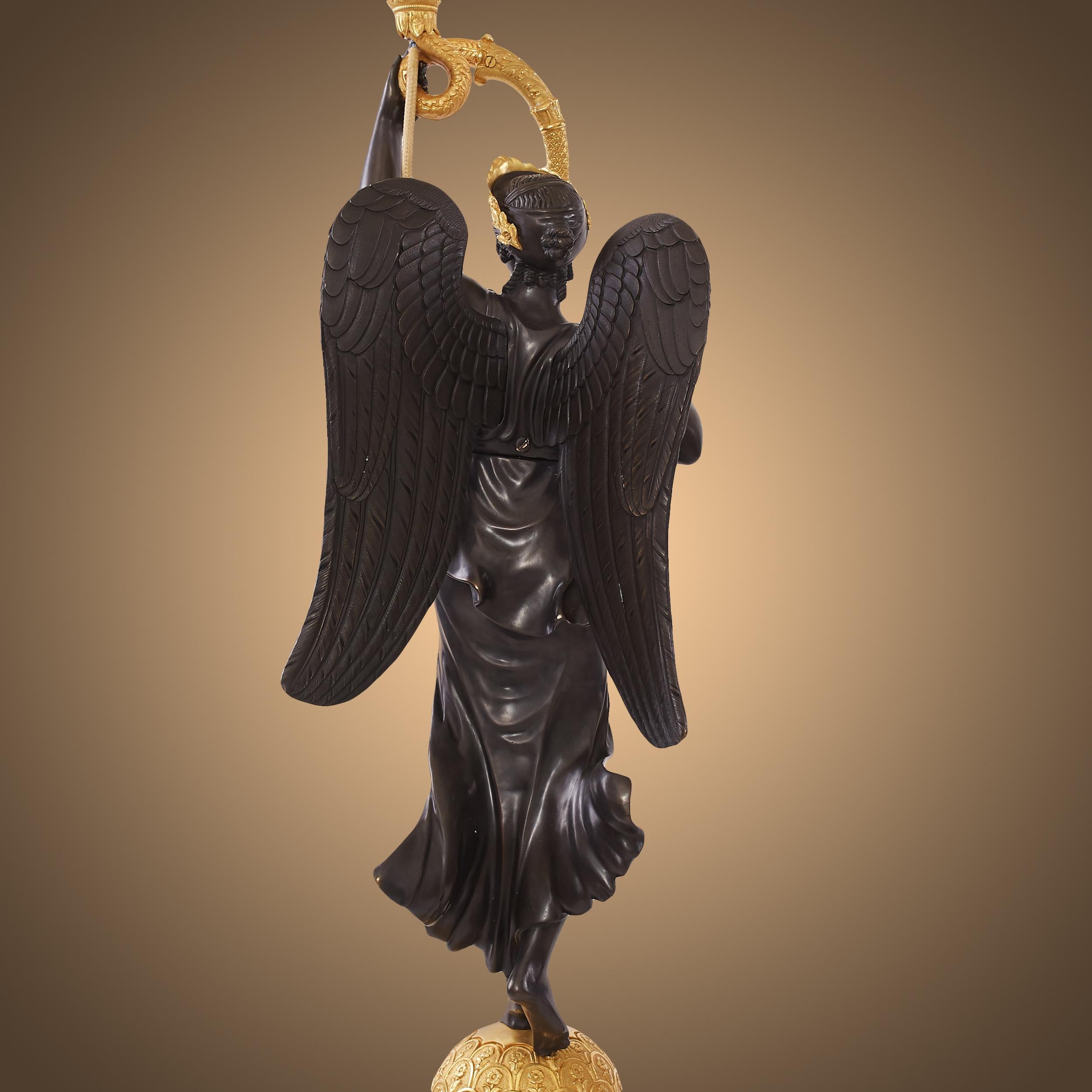 Paar Kandelaber im Louis Philippe-Stil aus Malachit und Ormolu im Angebot 5