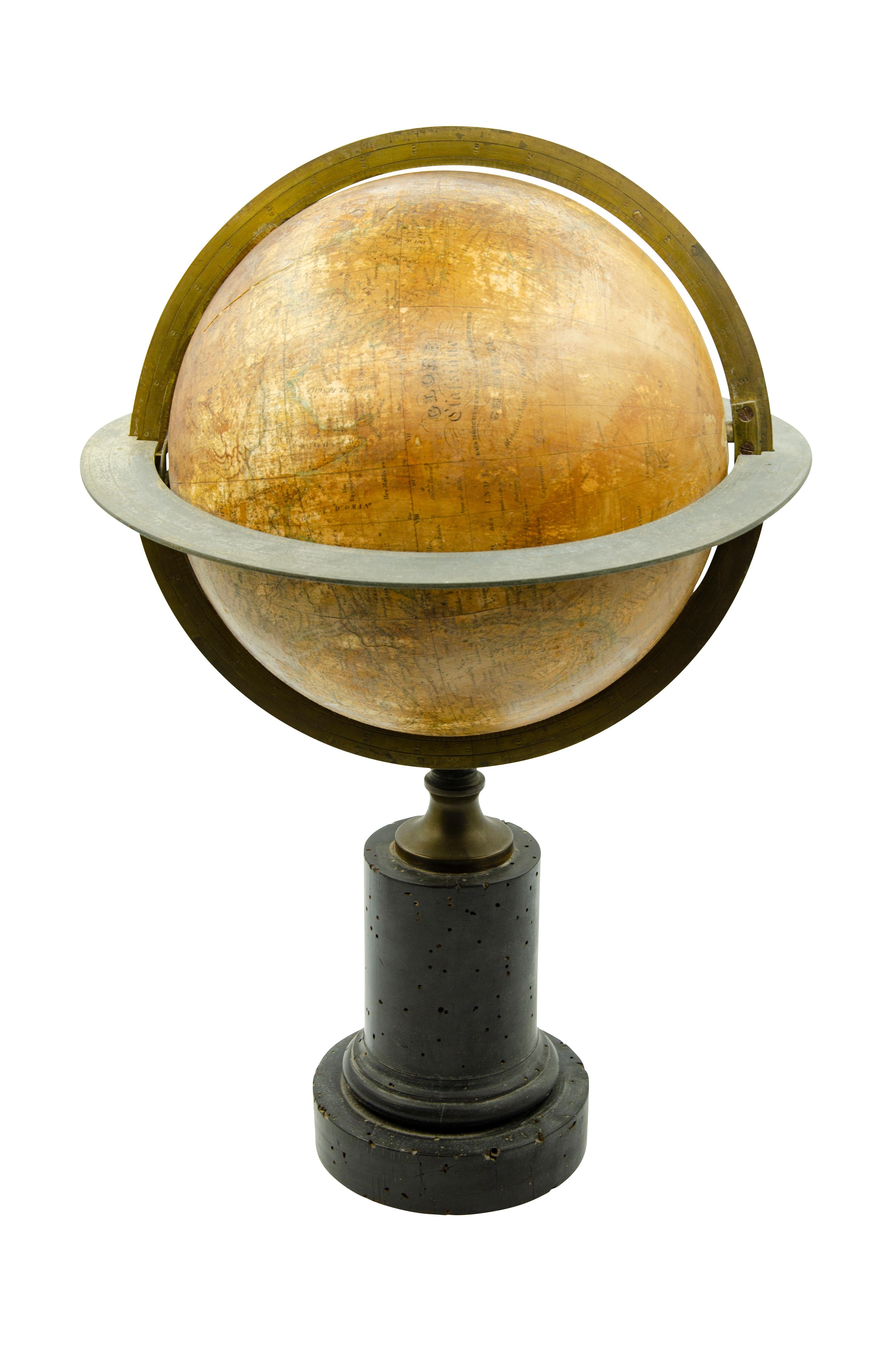 Pair of Louis Philippe Table Globes by Charles Dien, Paris 8