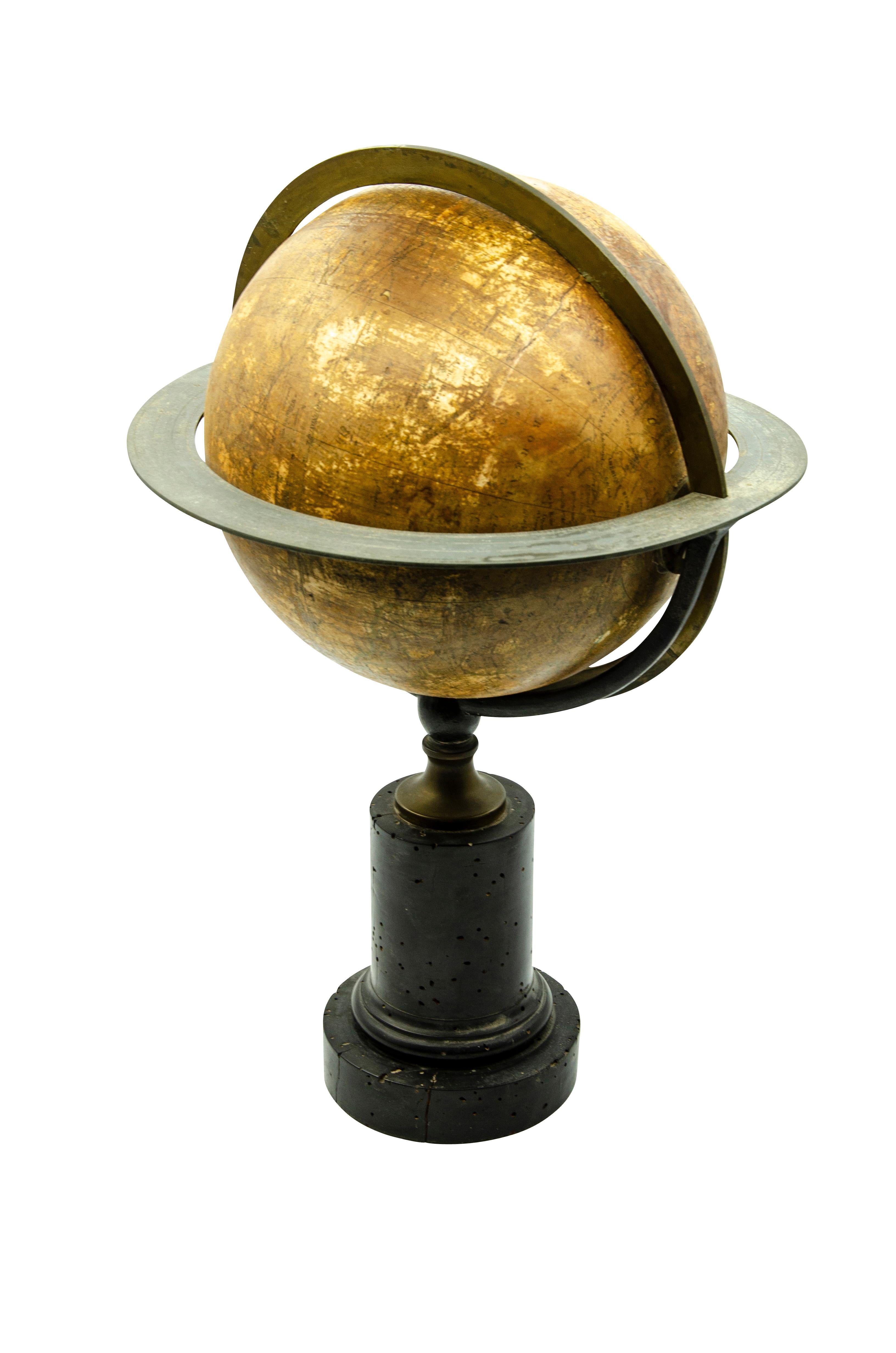 Pair of Louis Philippe Table Globes by Charles Dien, Paris 12