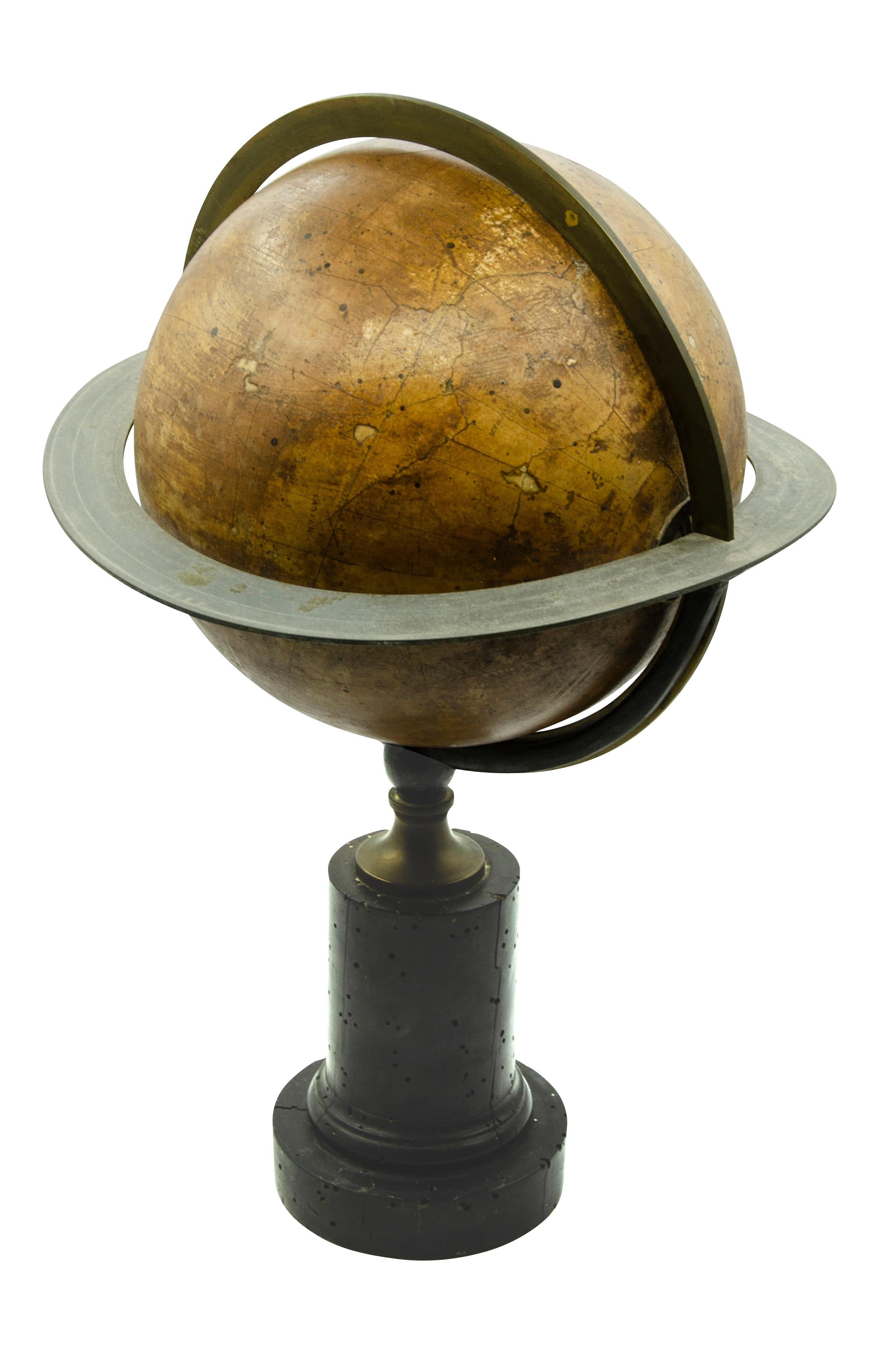 Mid-19th Century Pair of Louis Philippe Table Globes by Charles Dien, Paris
