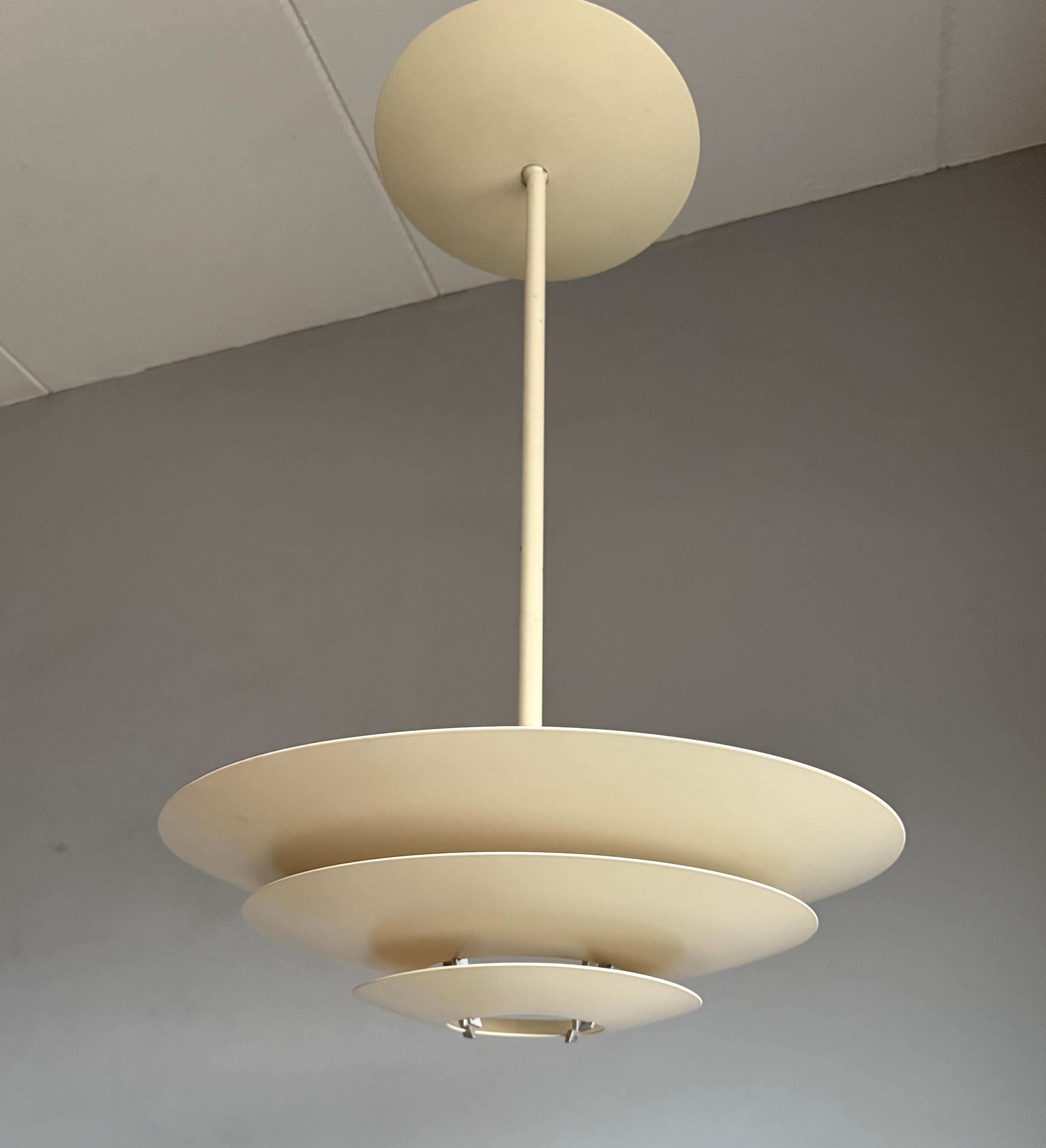Pair of Louis Poulsen “Oslo” Pendant Lamps by Kurt Nørregaard, Denmark, 1980s For Sale 4
