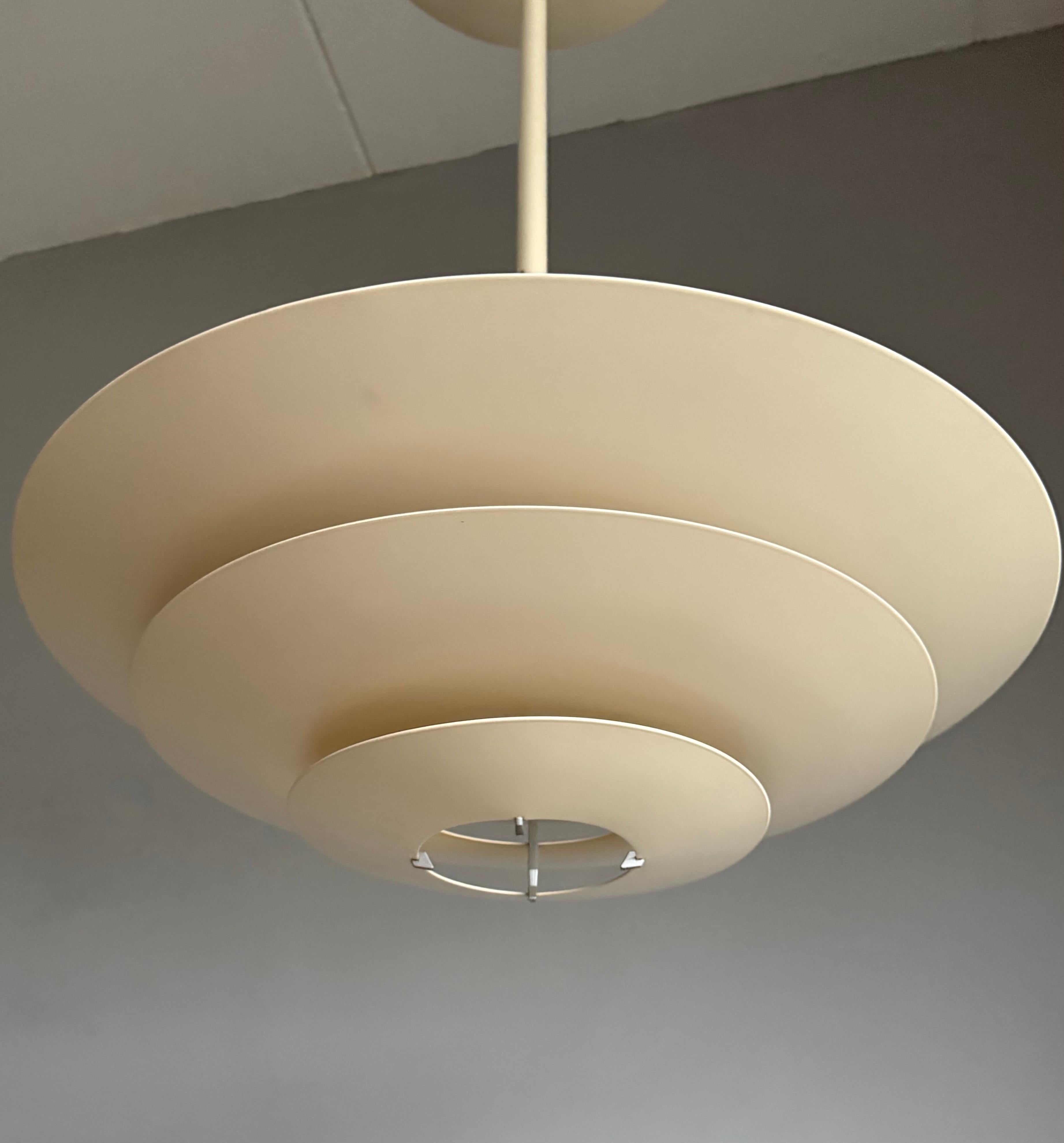 Pair of Louis Poulsen “Oslo” Pendant Lamps by Kurt Nørregaard, Denmark, 1980s For Sale 5