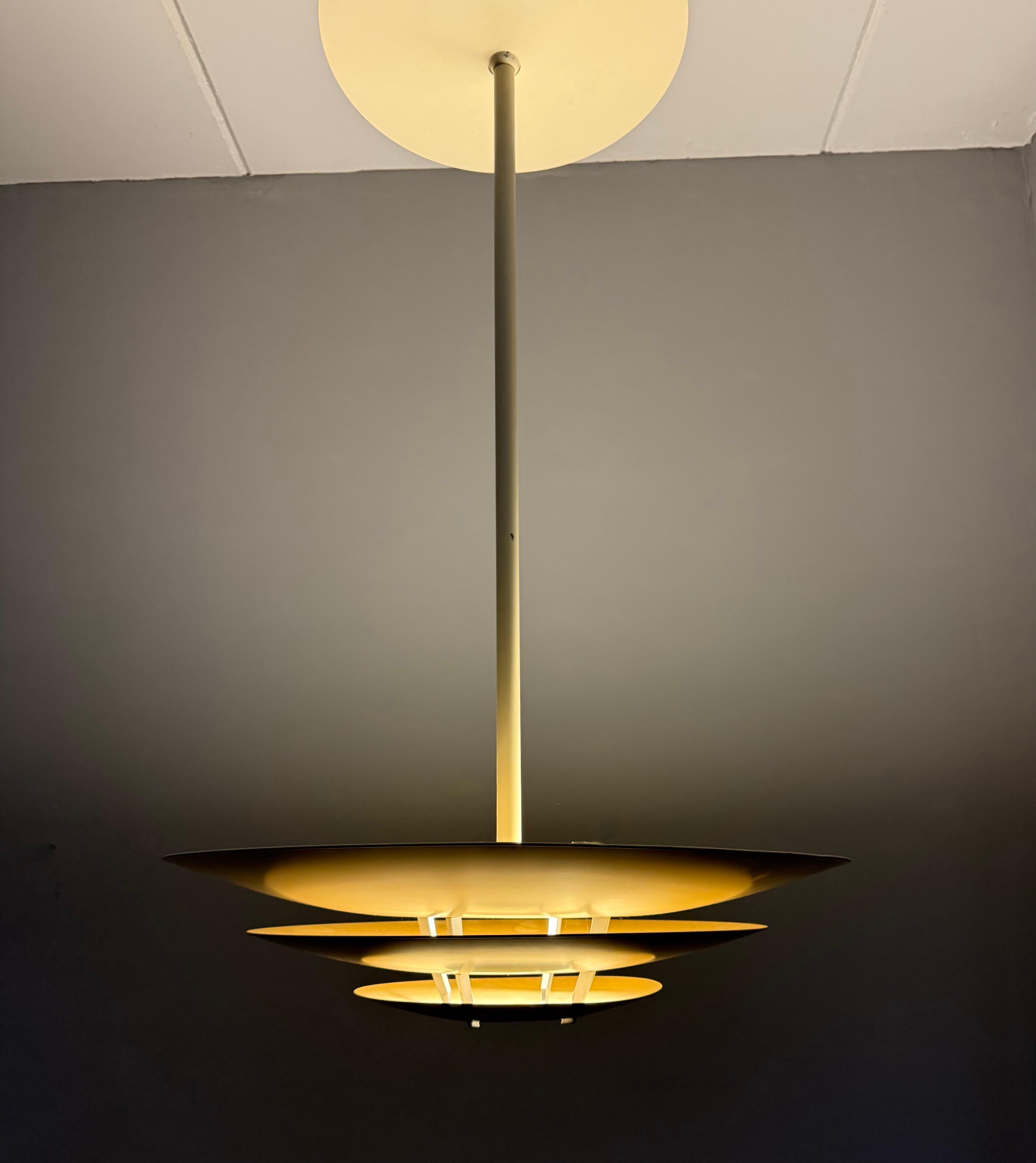 Pair of Louis Poulsen “Oslo” Pendant Lamps by Kurt Nørregaard, Denmark, 1980s For Sale 7