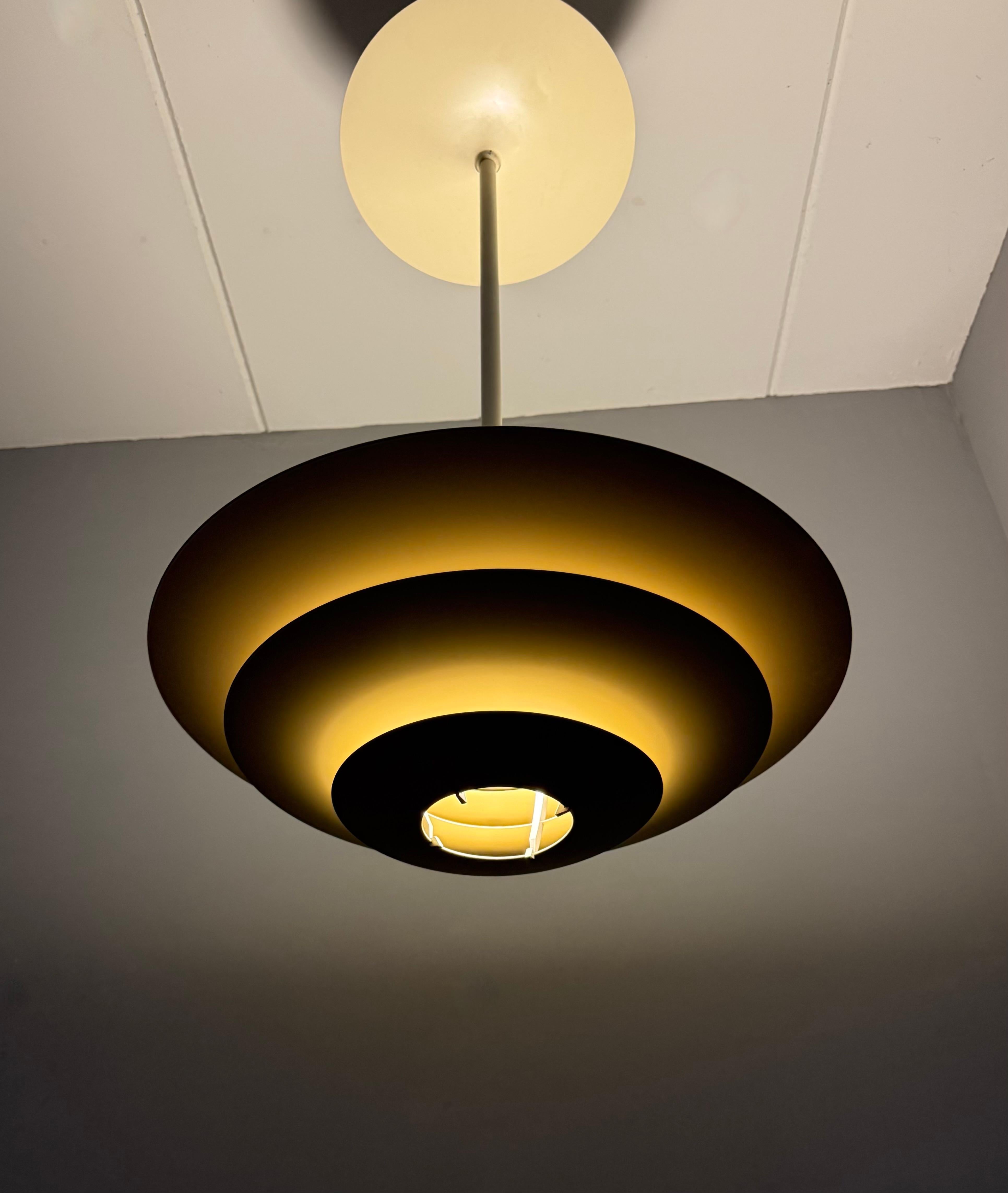 Pair of Louis Poulsen “Oslo” Pendant Lamps by Kurt Nørregaard, Denmark, 1980s For Sale 9