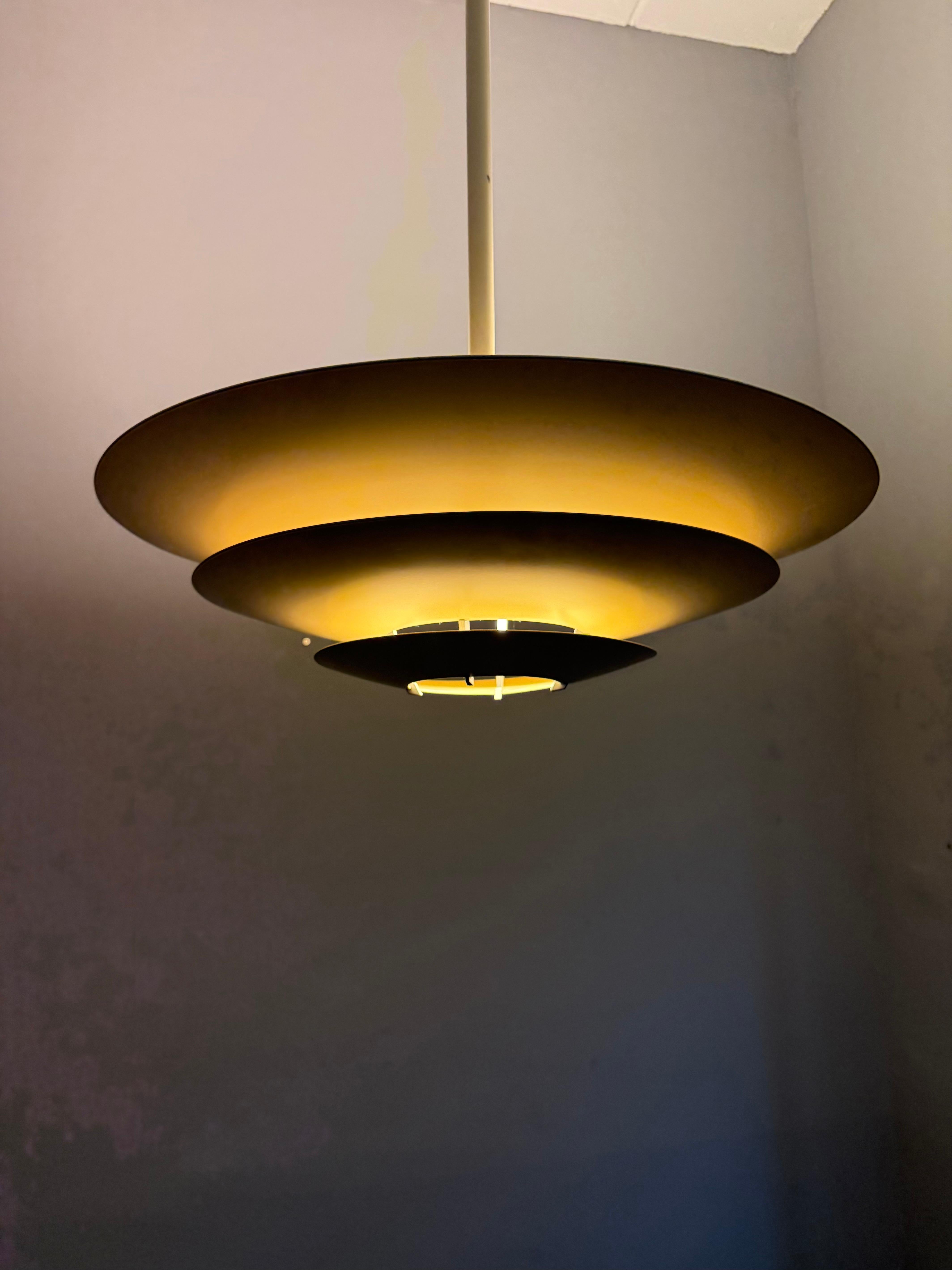 Pair of Louis Poulsen “Oslo” Pendant Lamps by Kurt Nørregaard, Denmark, 1980s For Sale 12