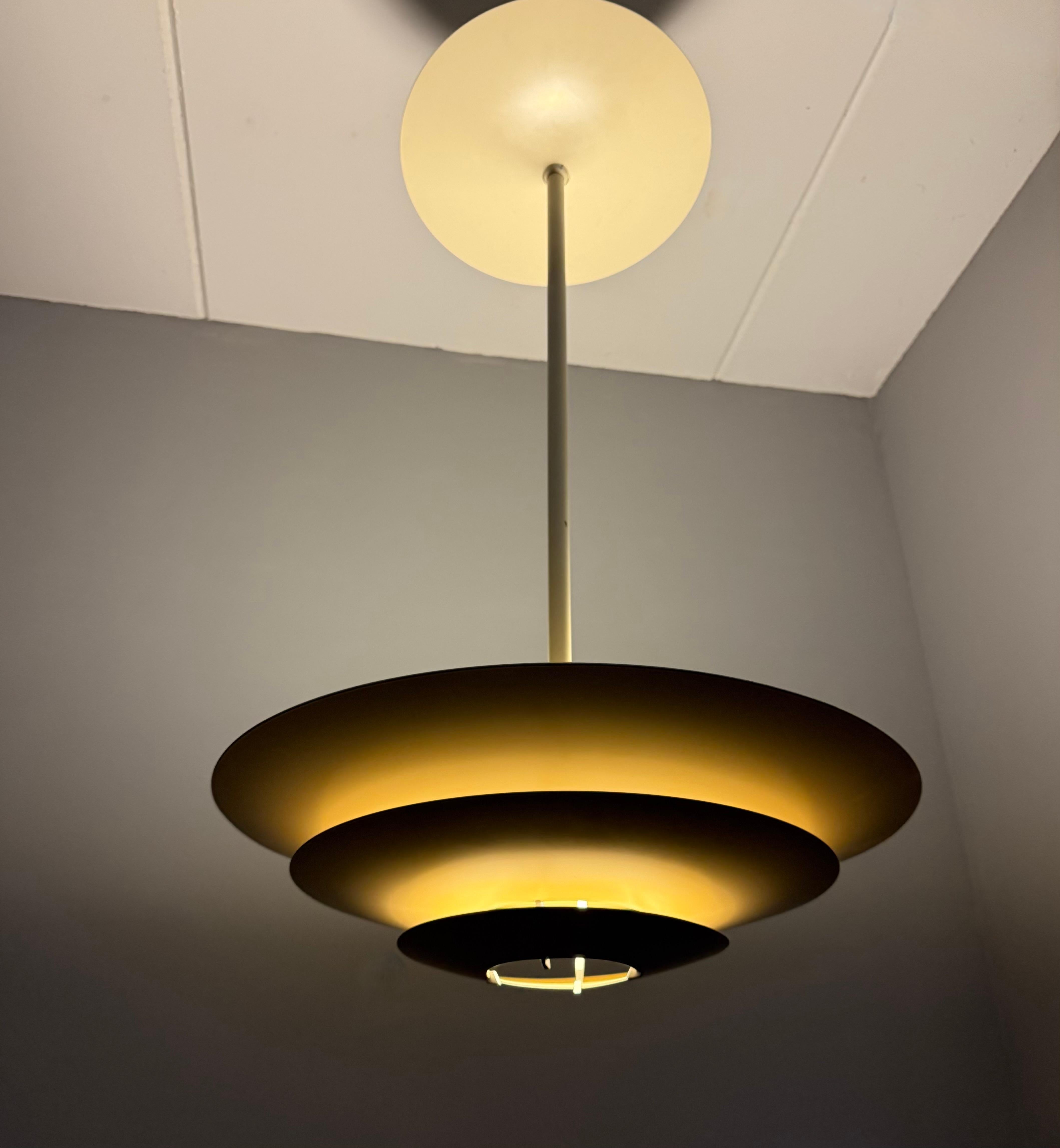20th Century Pair of Louis Poulsen “Oslo” Pendant Lamps by Kurt Nørregaard, Denmark, 1980s For Sale