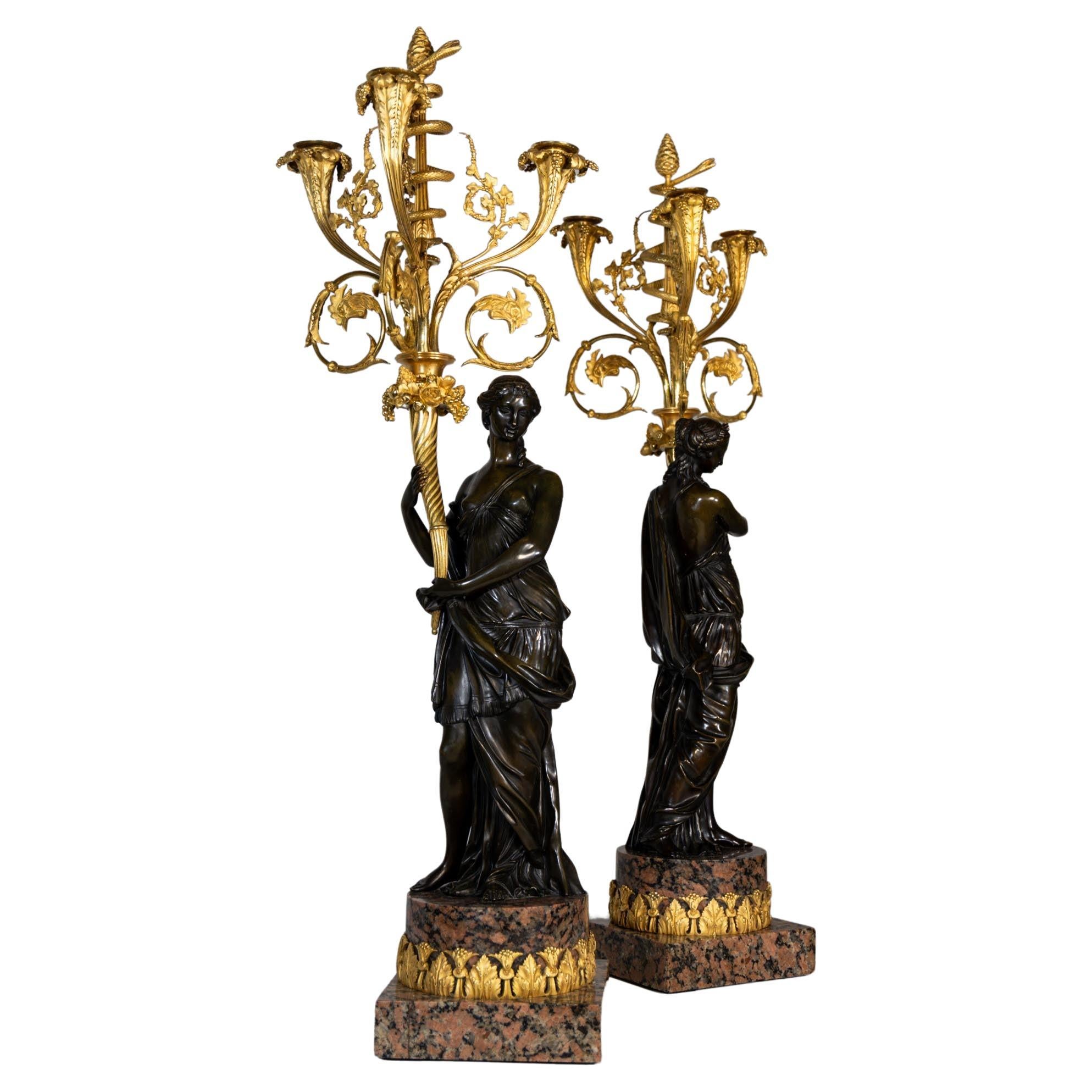 Pair of Louis Seize Candelabra, attr. to François Rémond, France c. 1785