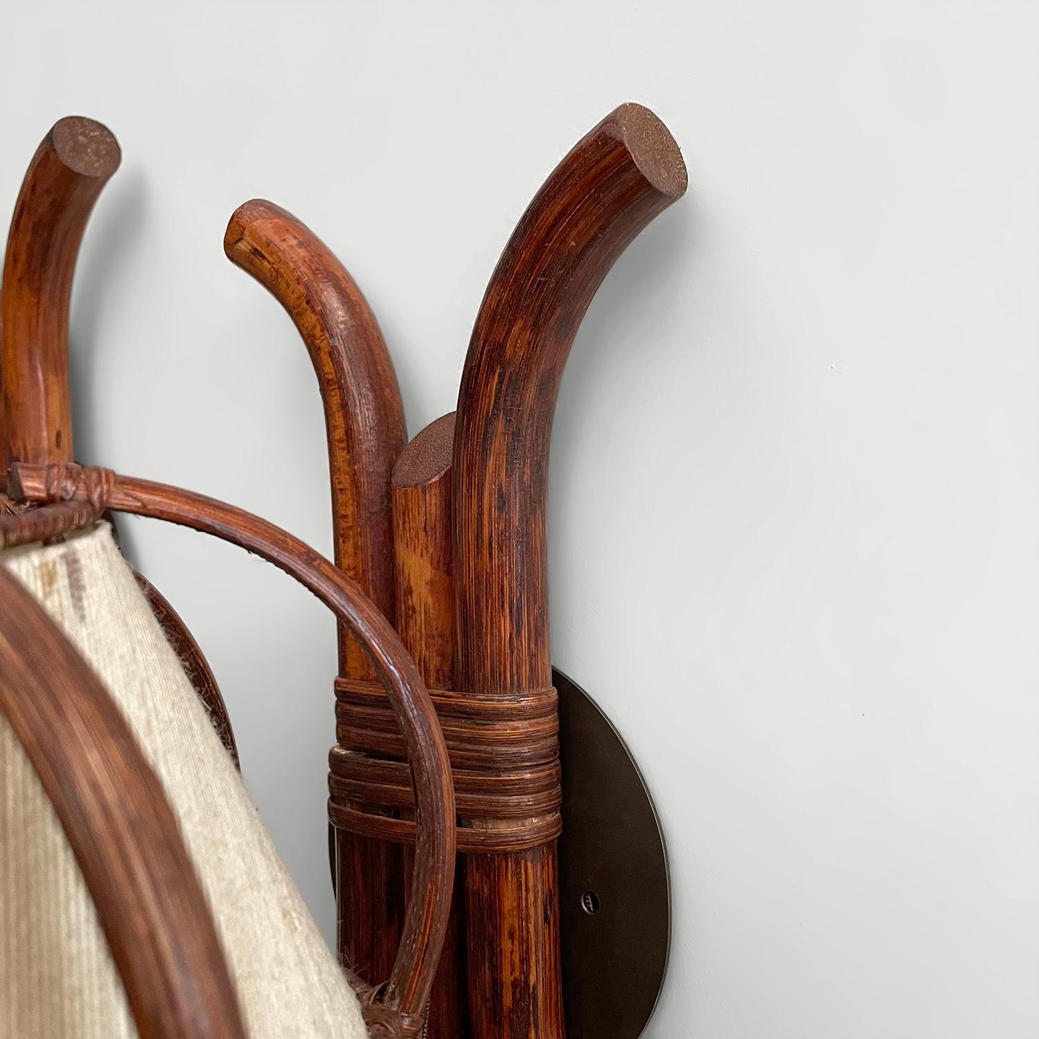 Pair of Louis Sognot Arched Bamboo Sconces  For Sale 5