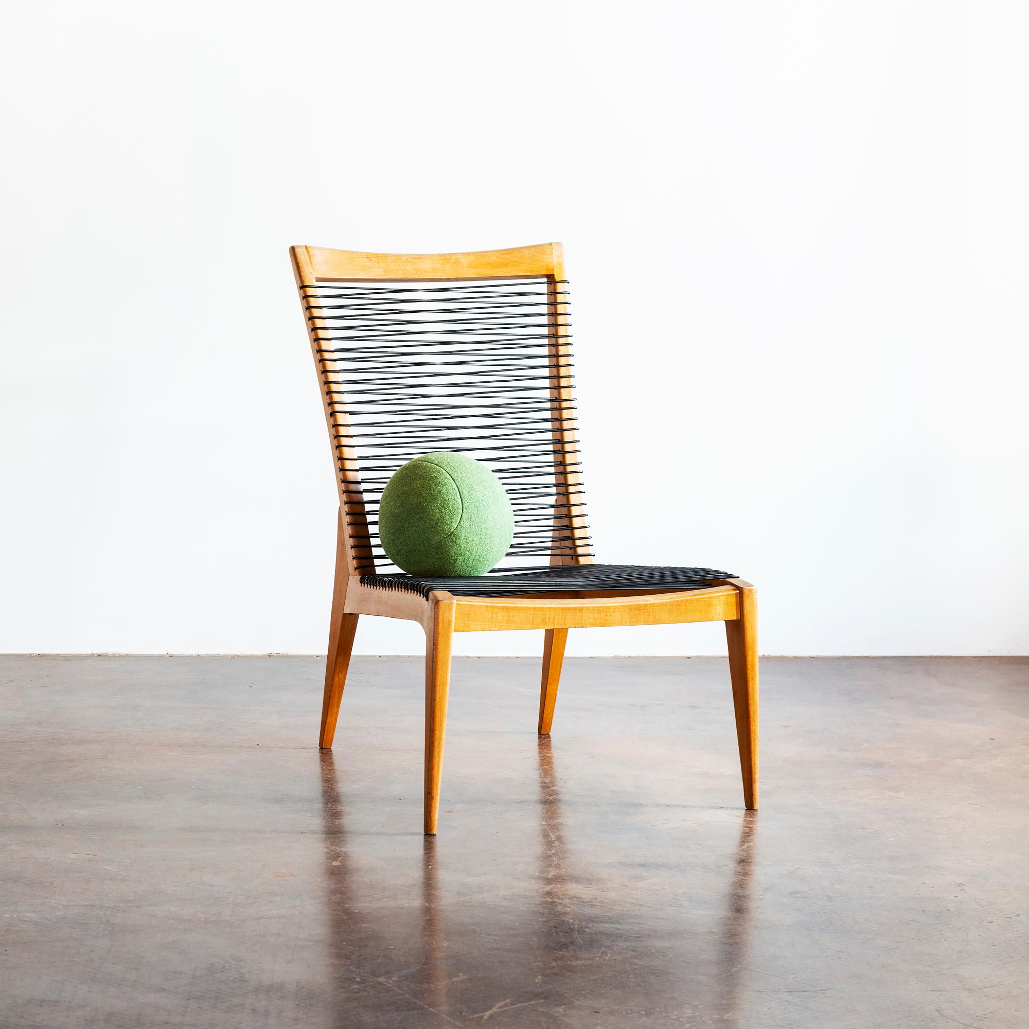 Paar Louis Sognot Lounge Chairs:: Frankreich:: 1950er Jahre (Moderne der Mitte des Jahrhunderts)