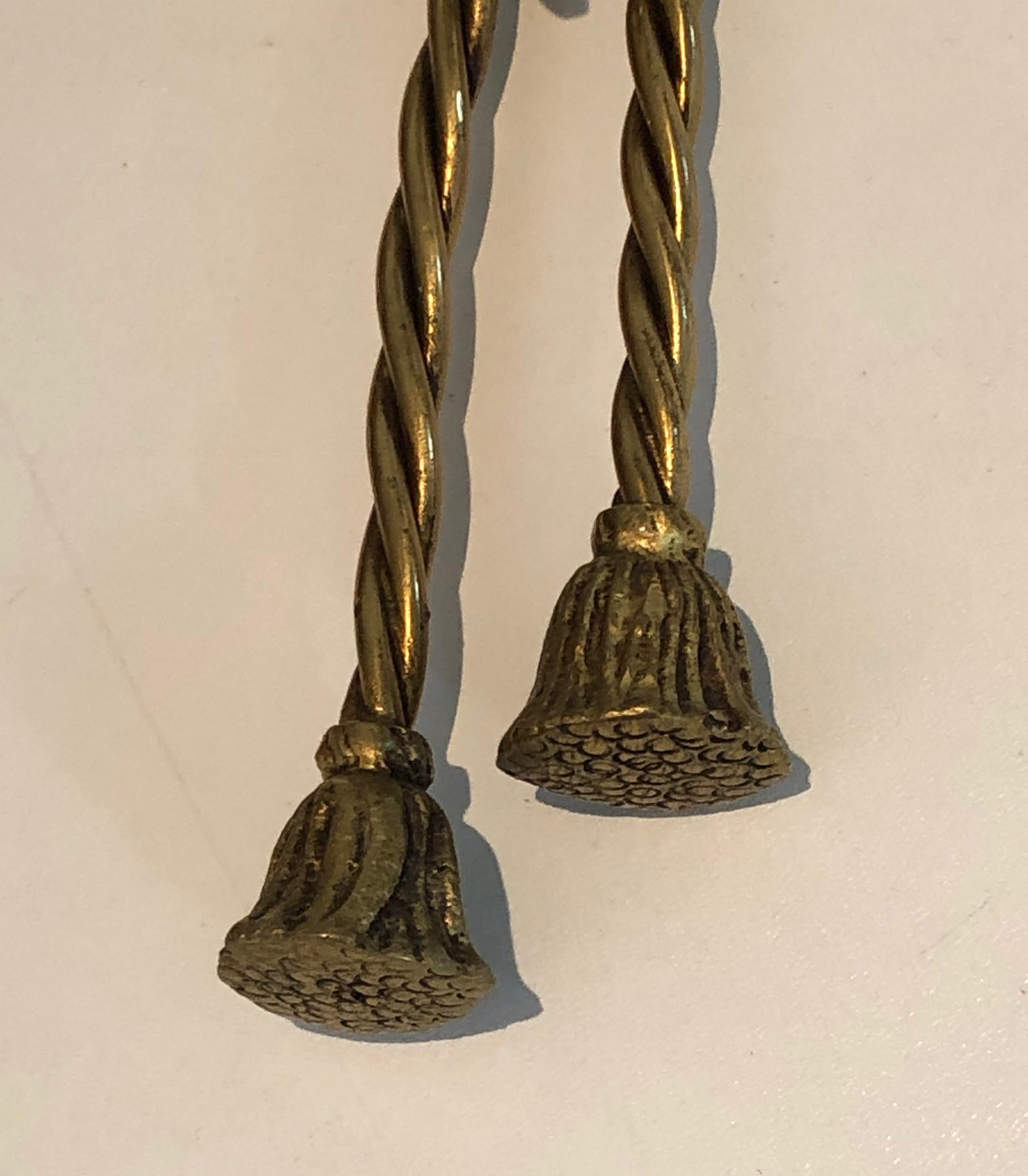 Pair of Louis the 16th Style Bronze Wall Lights with Ribbons, French, circa 1950 For Sale 2