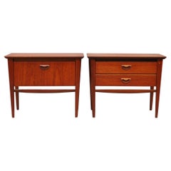 Pair of Louis Van Teeffelen Teak SIde Tables Nightstands