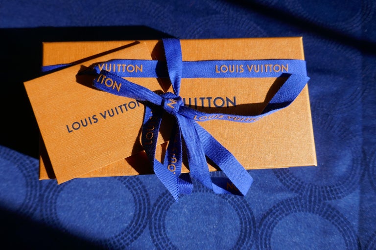 Authentic LOUIS VUITTON Empty Sunglasses Navy Blue Case,Box,shopping  Bag,Ribbon.