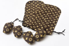 Vintage Louis Vuitton French Shoe Bags With Shoe Stuffers 70's Pair Of