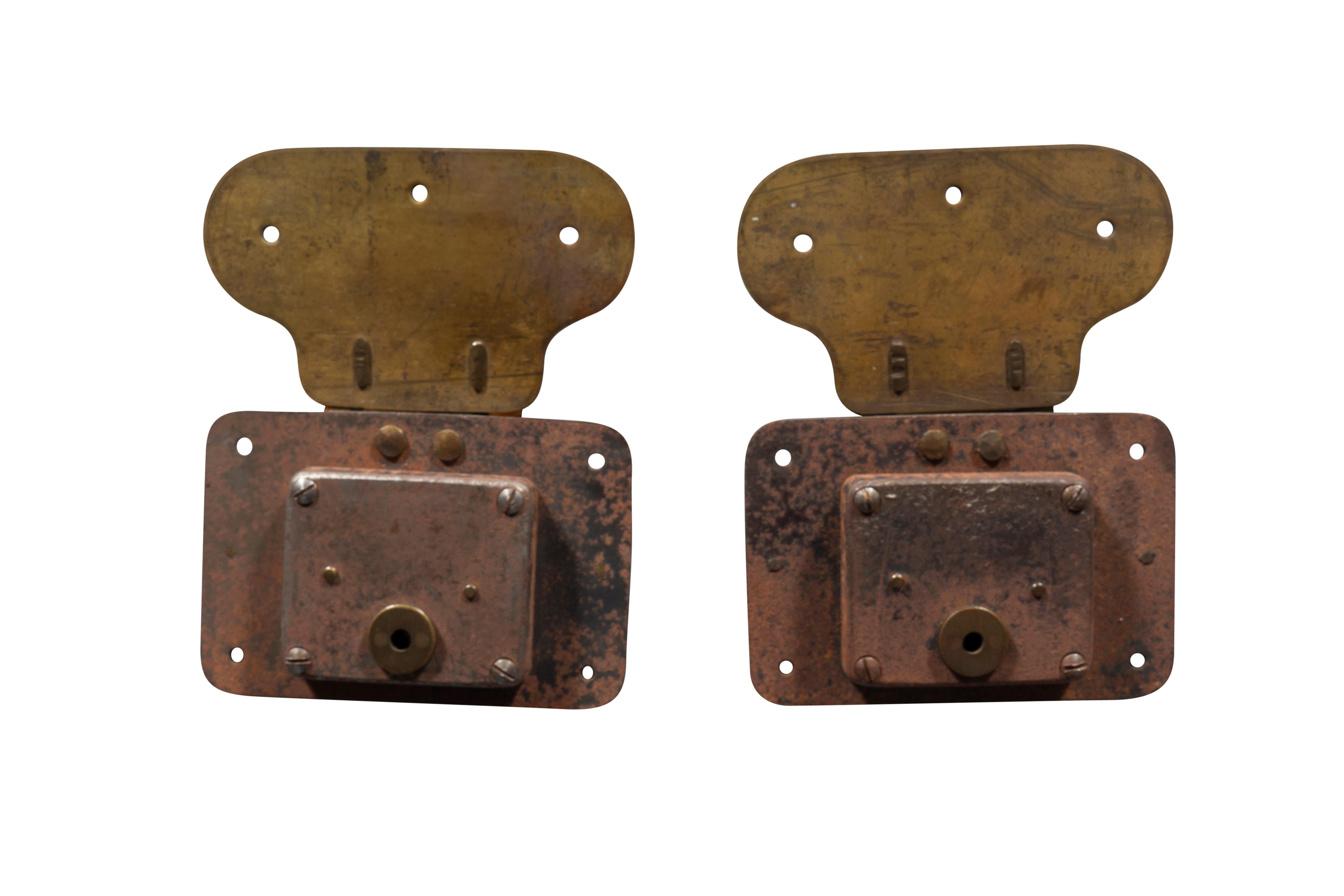 Pair Of Louis Vuitton Steamer Trunk Locks In Good Condition In Essex, MA