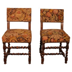 Pair of Louis XIII Period Chairs in Oak