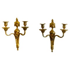 Coppia di appliques Luigi XIV in bronzo del 1850 ca.