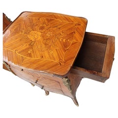 Pair of Louis XIV Night Tables with Marquetry and Bronze Mounts on all sides