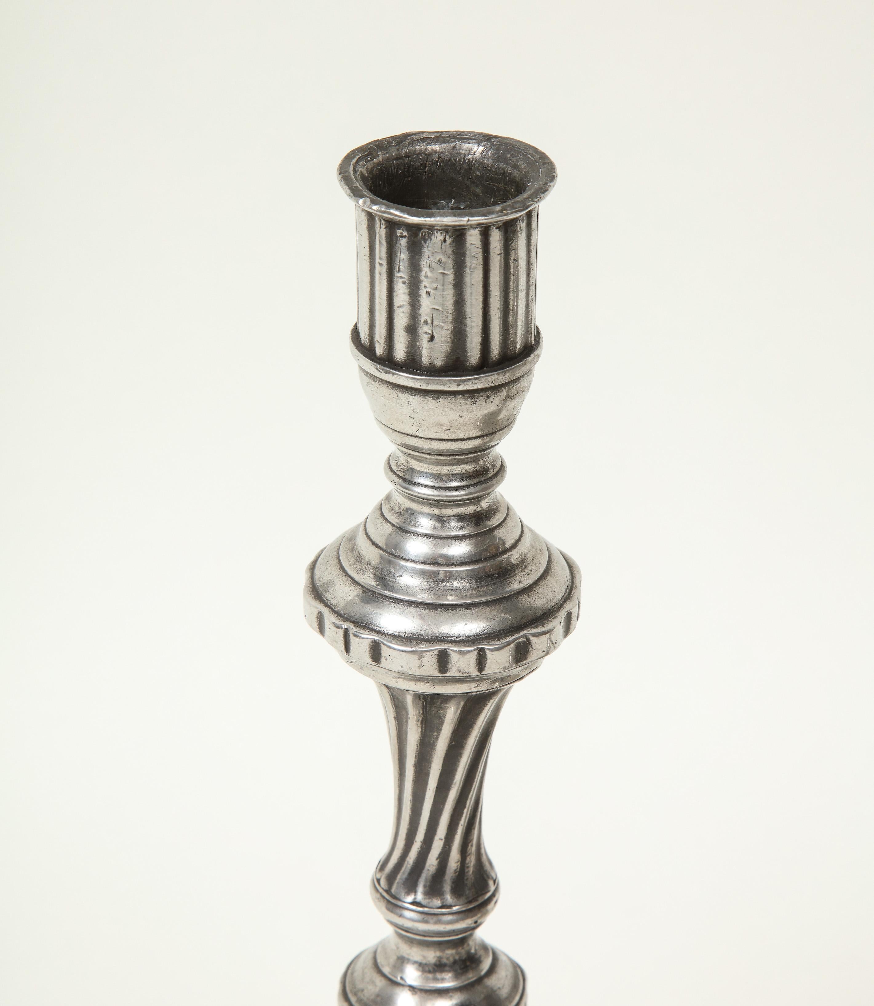 pewter candle sticks